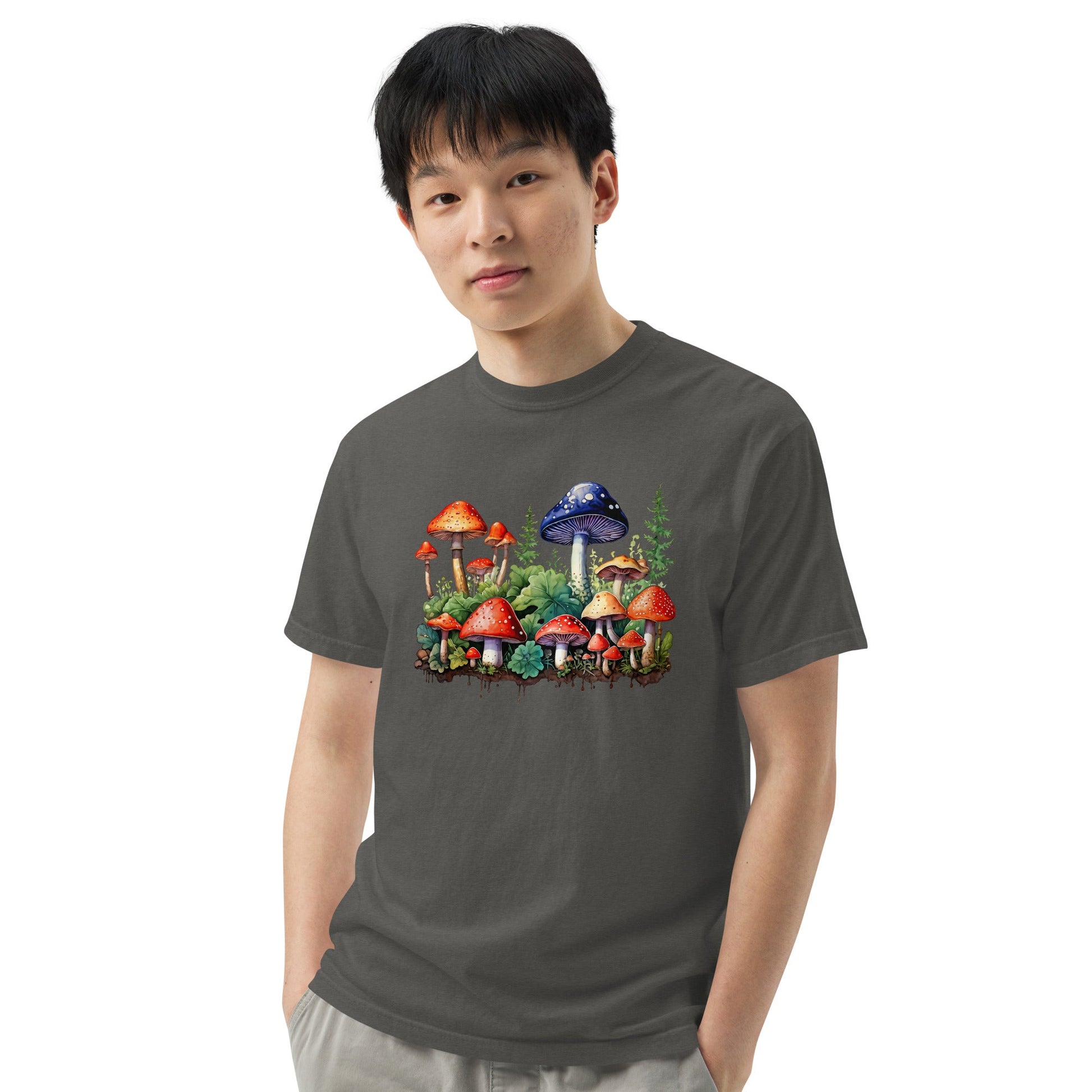 Mushroom Forest Watercolor Art Men's (Unisex) Premium Tee - Men's Shirts - Discovery Co.