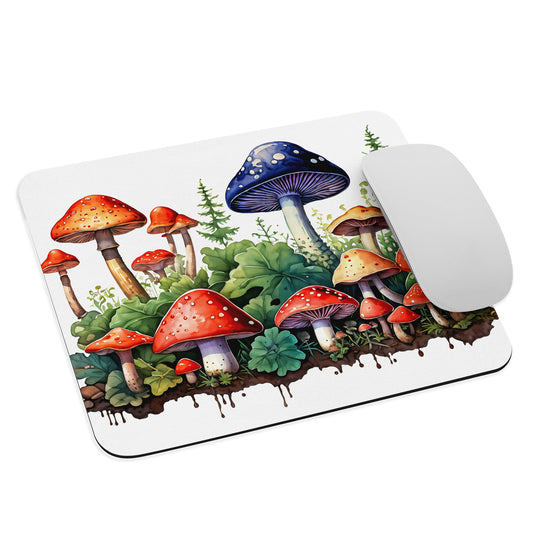 Mushroom Forest Watercolor Art Mouse Pad - Mouse Pads - Discovery Co.