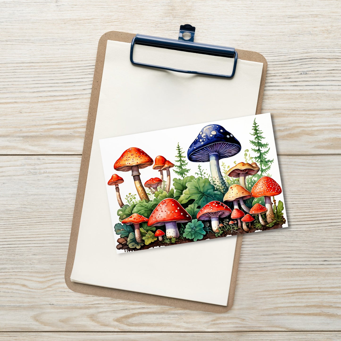 Mushroom Forest Watercolor Art Standard Postcard - Post Cards - Discovery Co.