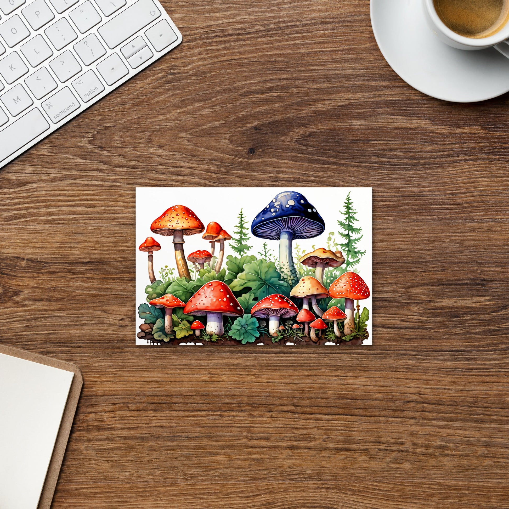 Mushroom Forest Watercolor Art Standard Postcard - Post Cards - Discovery Co.