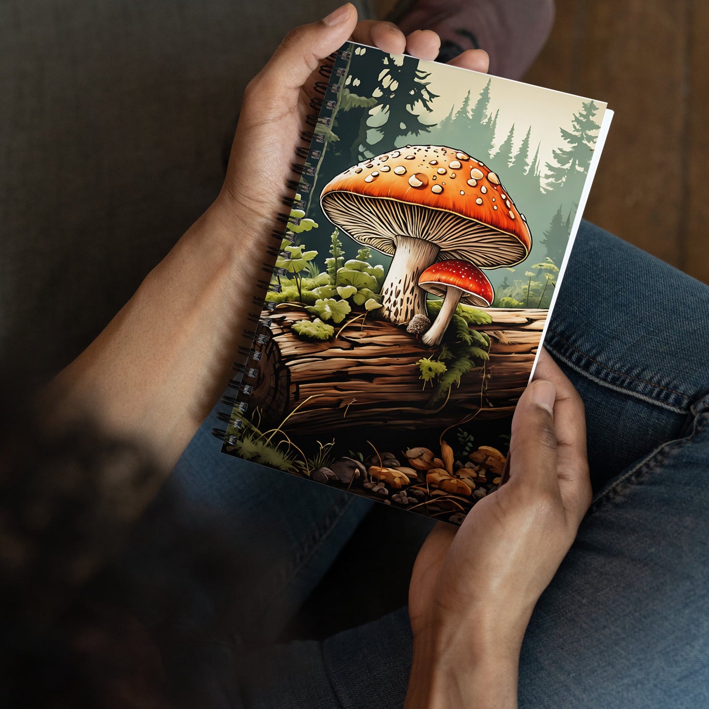 Mushroom Log Spiral Notebook - Spiral Notebooks - Discovery Co.