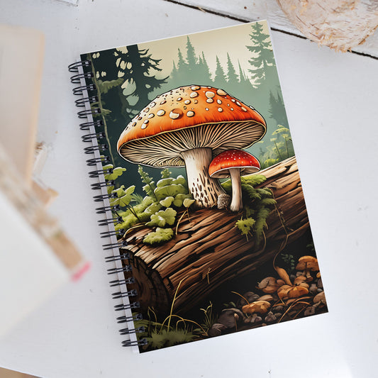 Mushroom Log Spiral Notebook - Spiral Notebooks - Discovery Co.