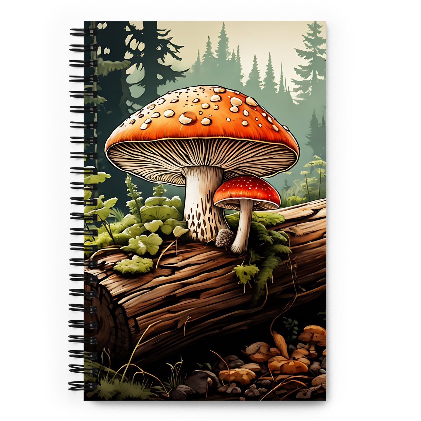 Mushroom Log Spiral Notebook - Spiral Notebooks - Discovery Co.