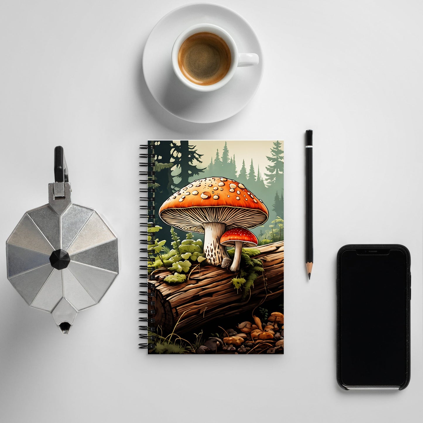 Mushroom Log Spiral Notebook - Spiral Notebooks - Discovery Co.