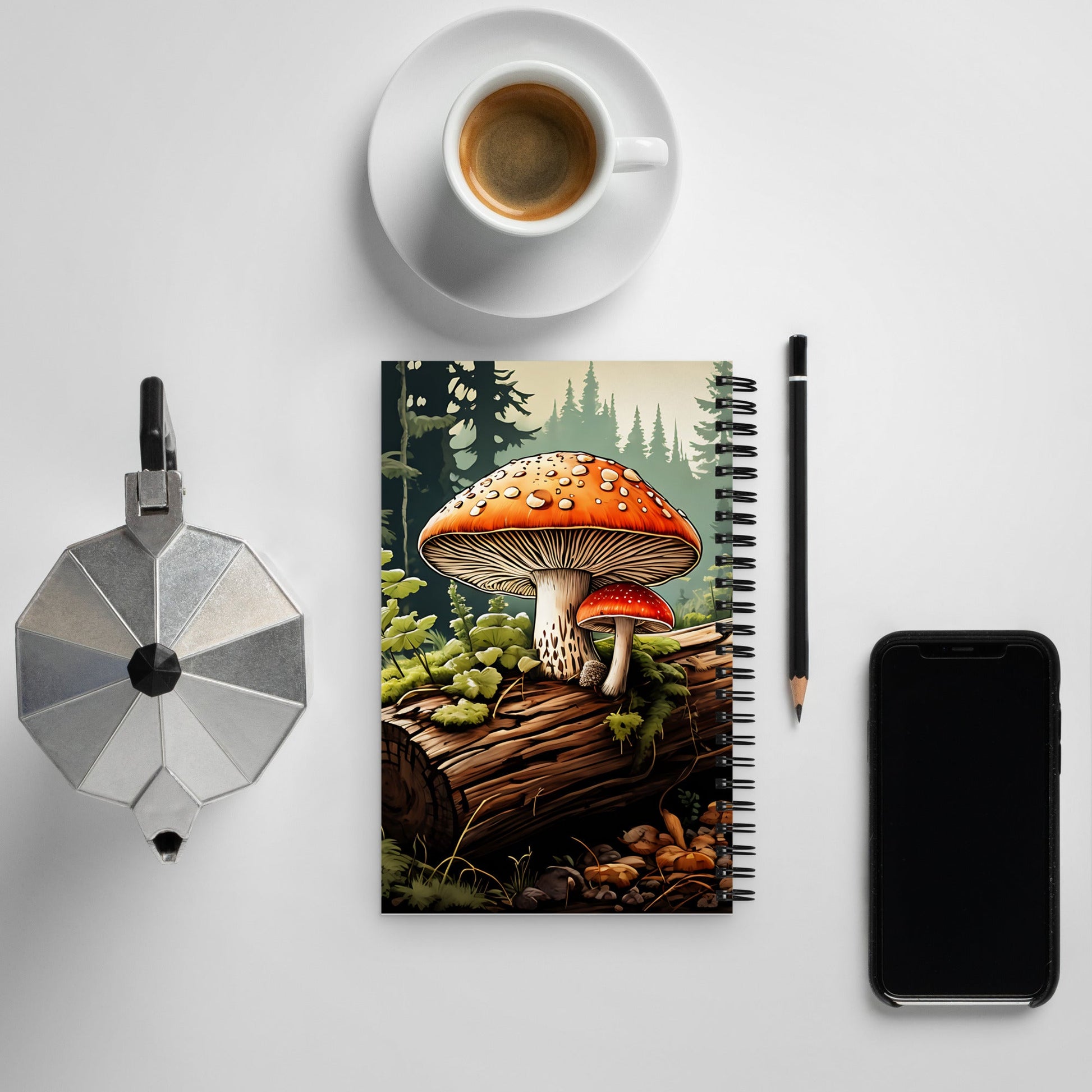 Mushroom Log Spiral Notebook - Spiral Notebooks - Discovery Co.