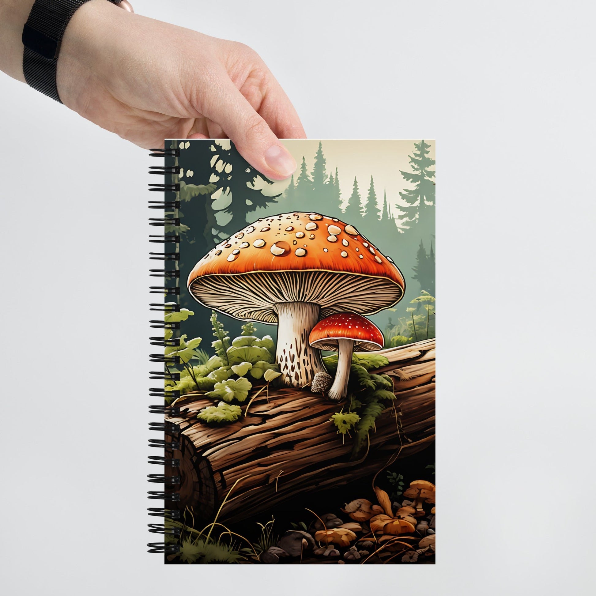 Mushroom Log Spiral Notebook - Spiral Notebooks - Discovery Co.