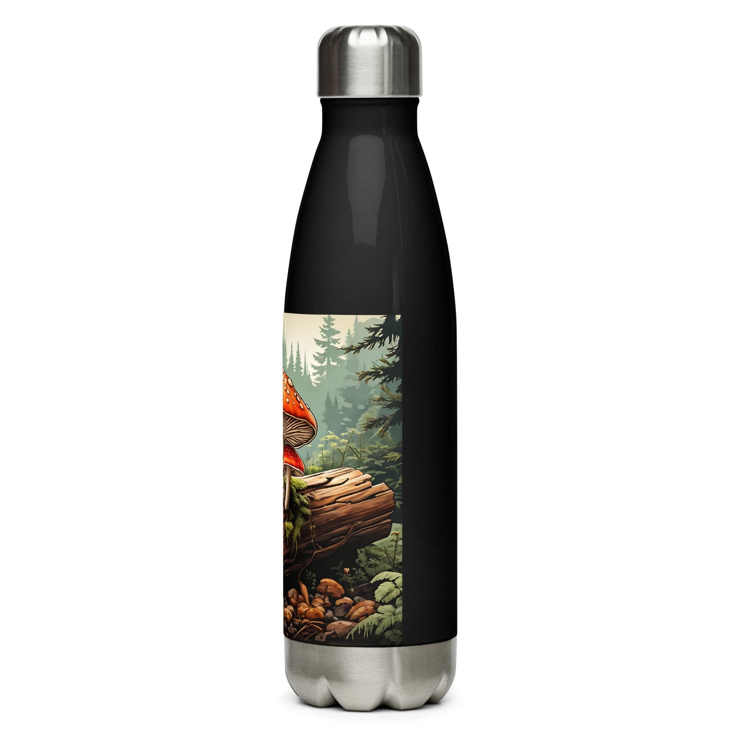 Mushroom Log Stainless Steel Water Bottle - Stainless Steel Water Bottle - Discovery Co.