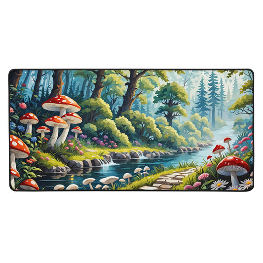 Mushrooms By The River II Desk Mat - Mouse Pads - Discovery Co.