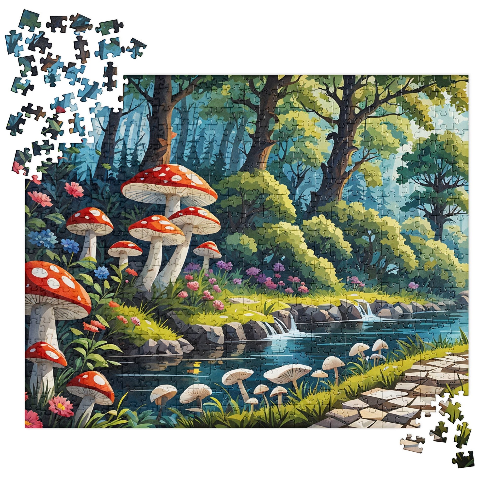 Mushrooms By The River II Jigsaw Puzzle - Puzzle - Discovery Co.