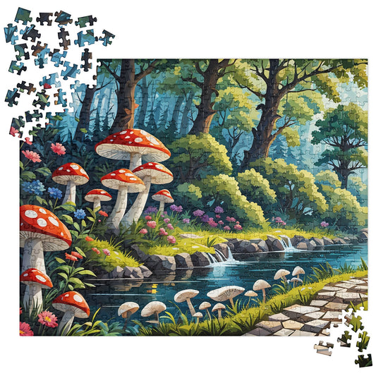 Mushrooms By The River II Jigsaw Puzzle - Puzzle - Discovery Co.