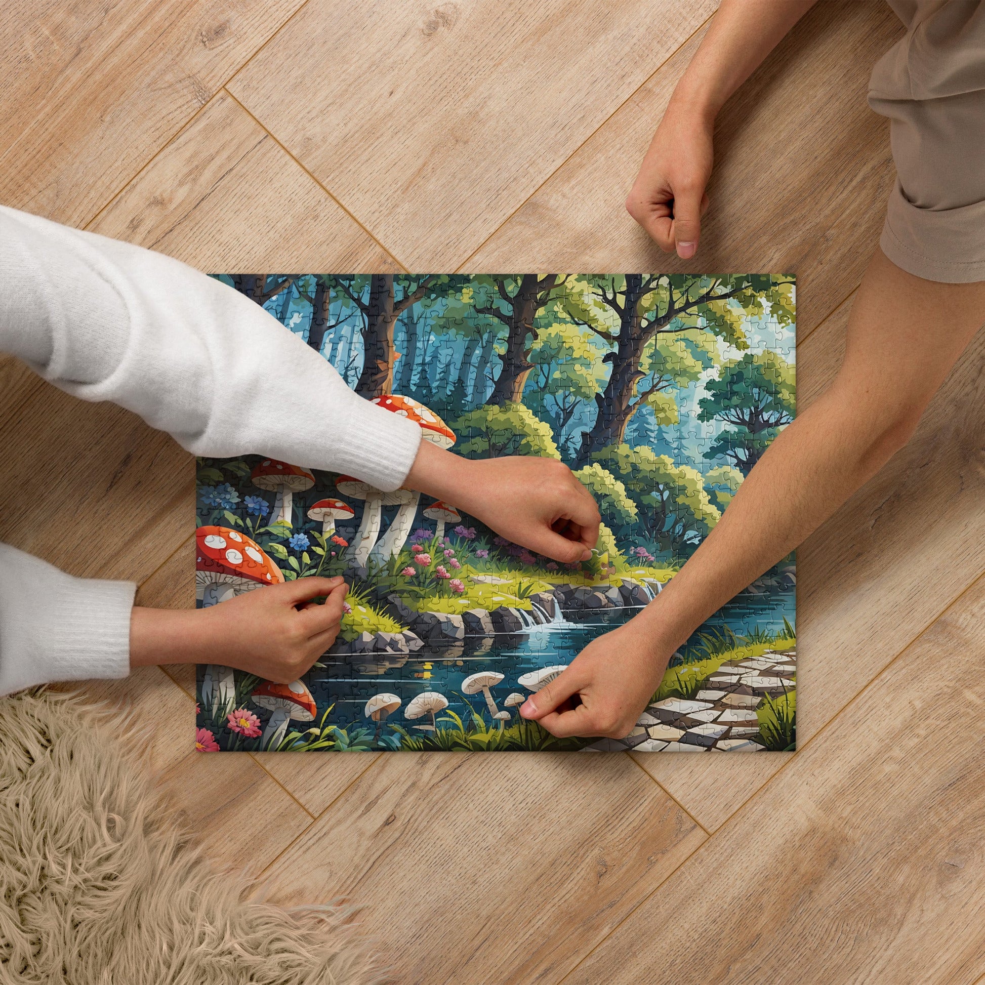 Mushrooms By The River II Jigsaw Puzzle - Puzzle - Discovery Co.