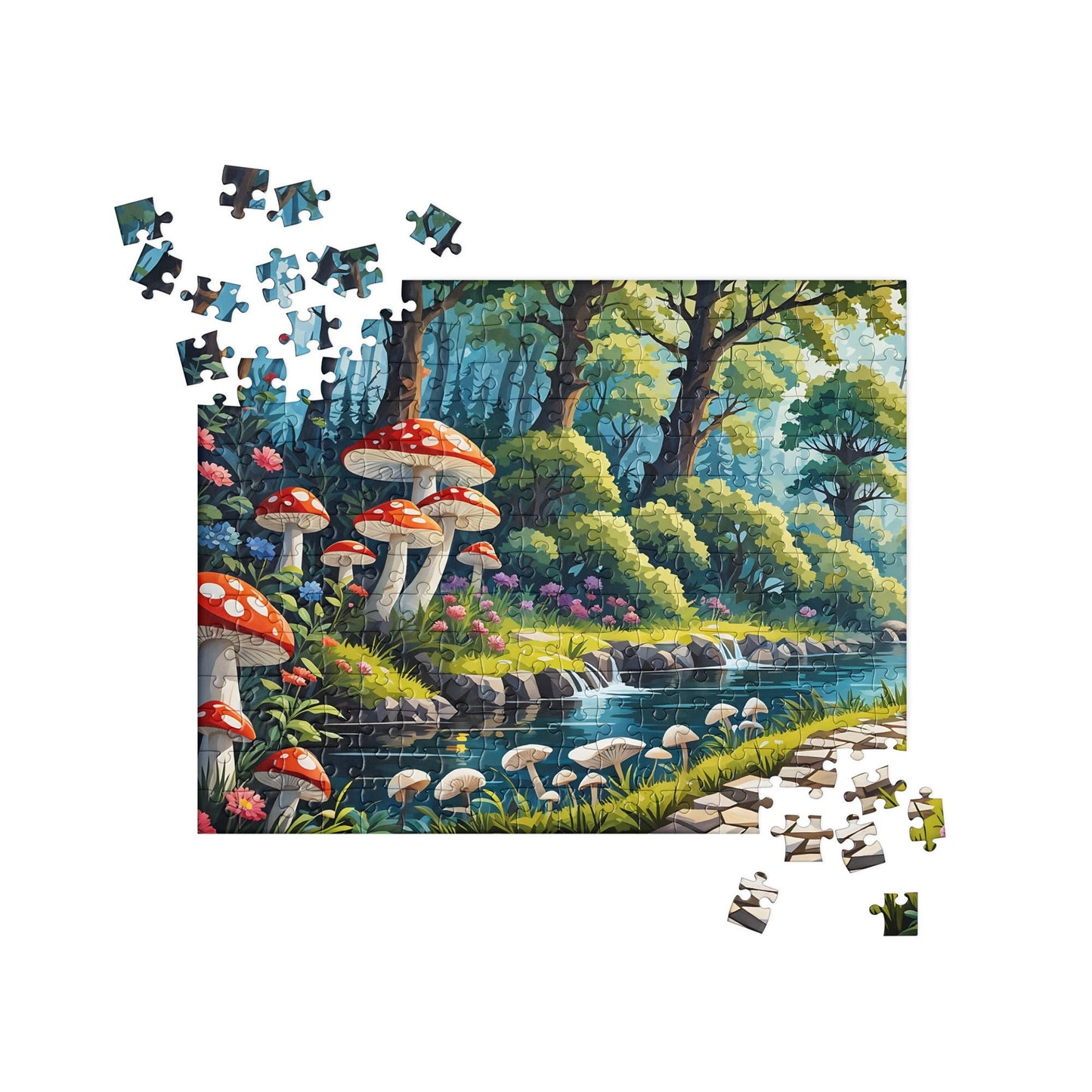Mushrooms By The River II Jigsaw Puzzle - Puzzle - Discovery Co.