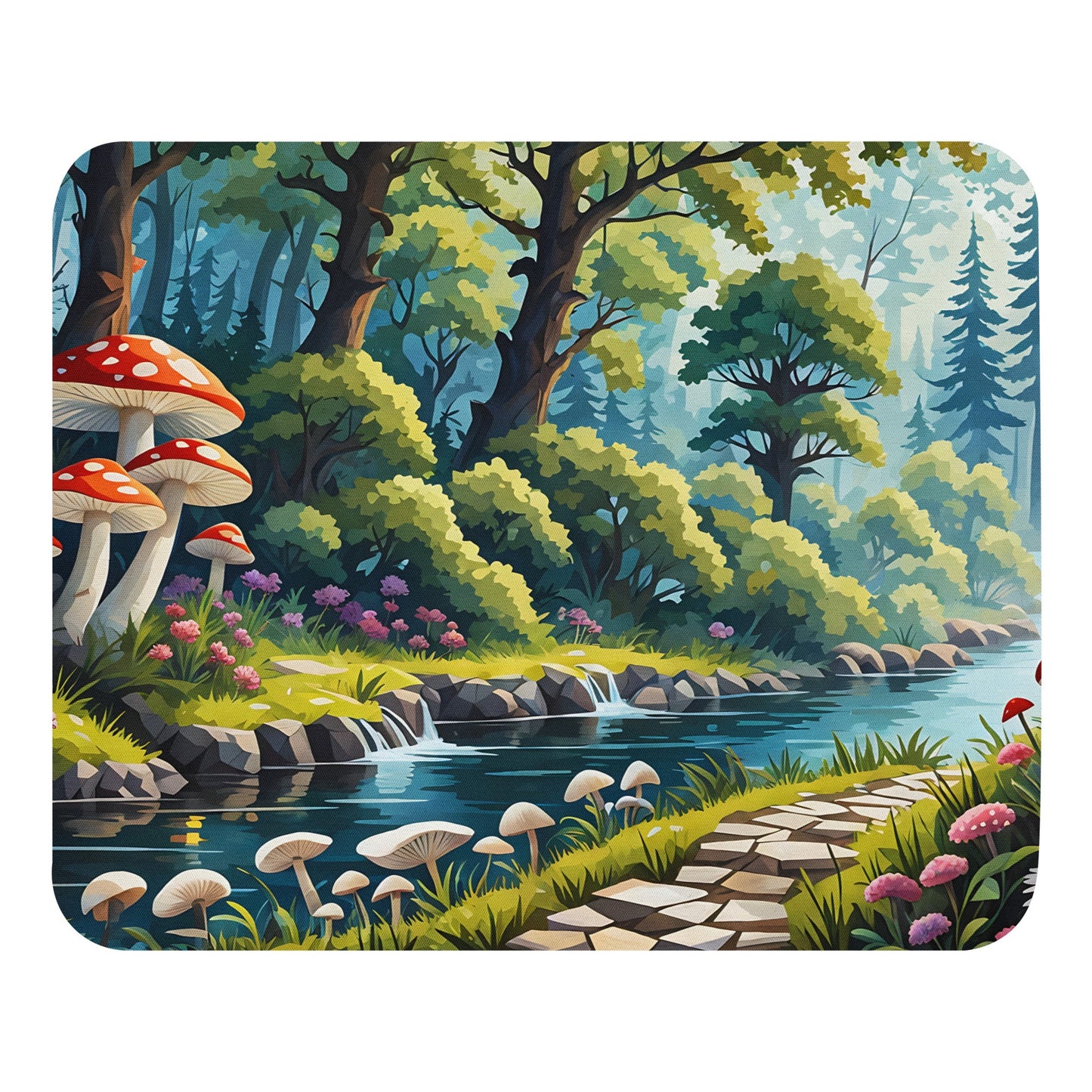 Mushrooms By The River II Mouse Pad - Mouse Pads - Discovery Co.