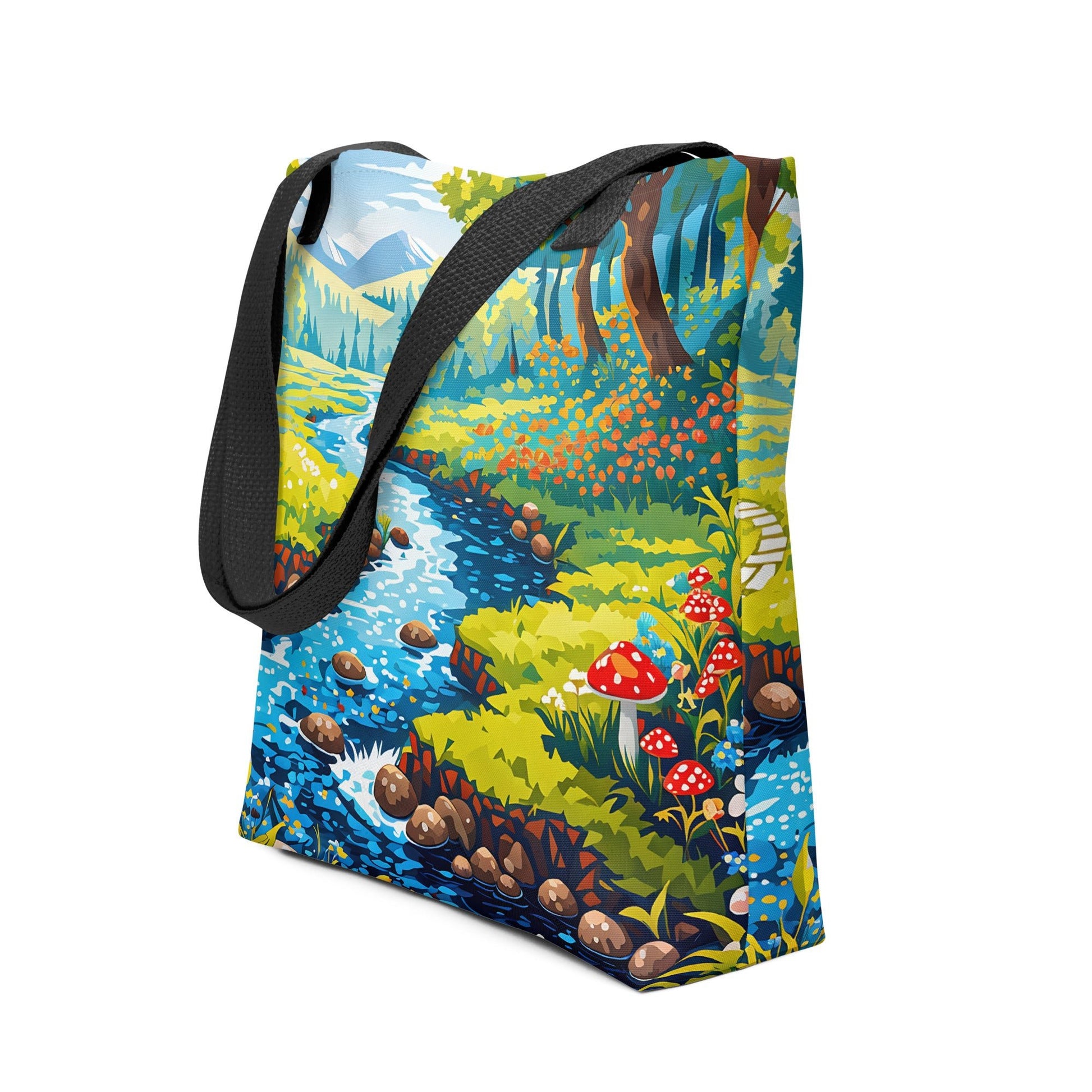 Mushrooms By The River II Tote Bag - Tote Bags - Discovery Co.