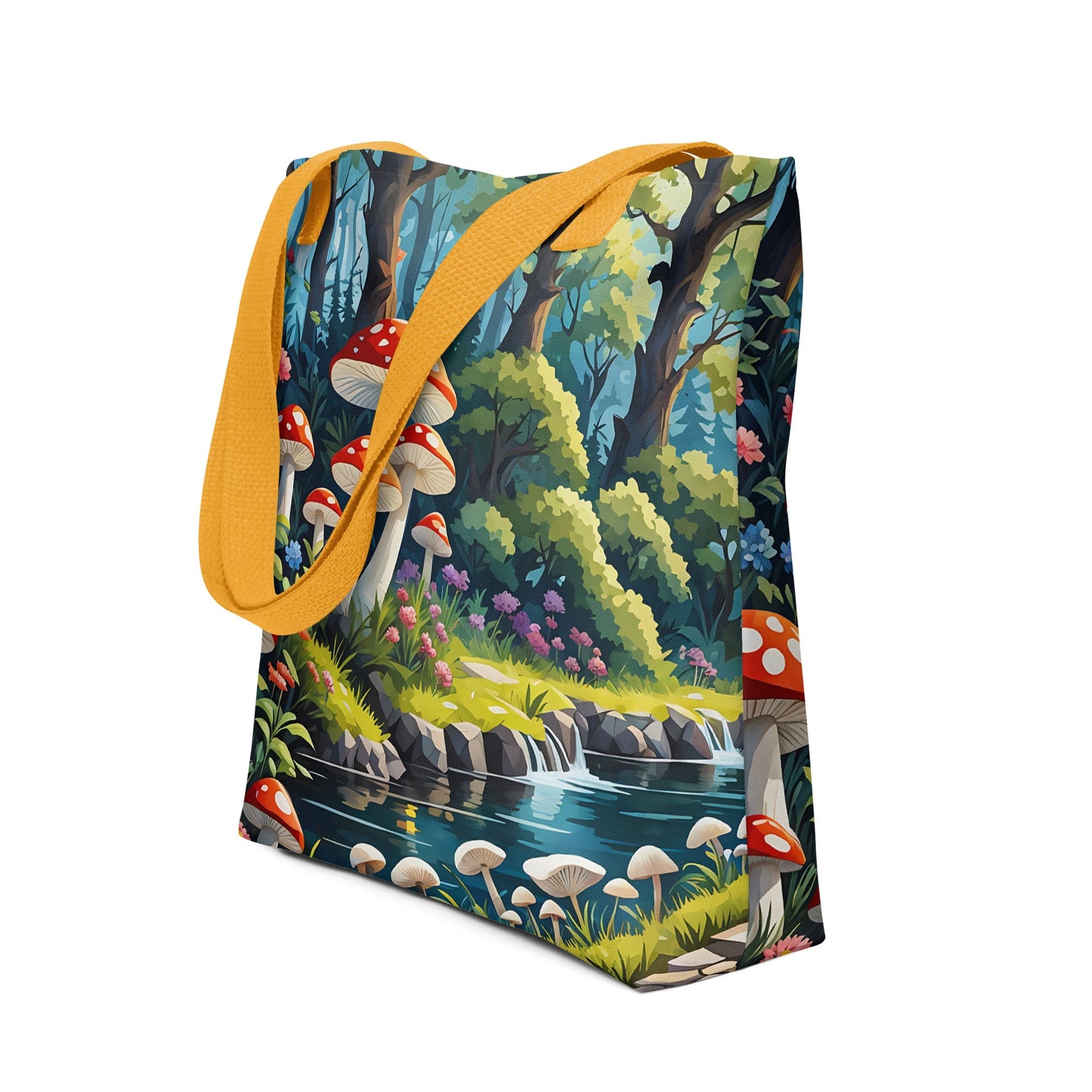 Mushrooms By The River II Tote Bag - Tote Bags - Discovery Co.