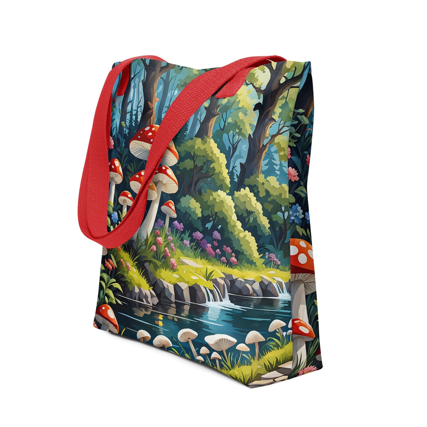 Mushrooms By The River II Tote Bag - Tote Bags - Discovery Co.