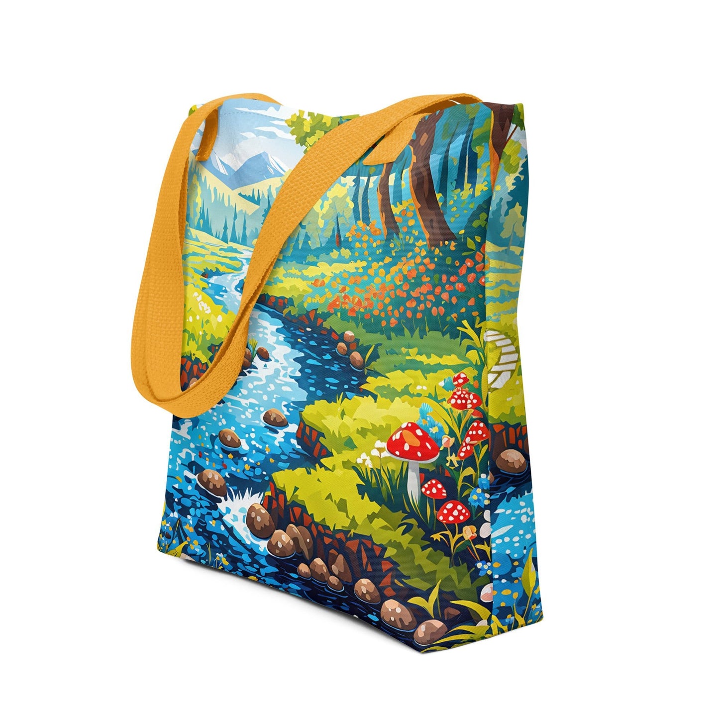 Mushrooms By The River II Tote Bag - Tote Bags - Discovery Co.