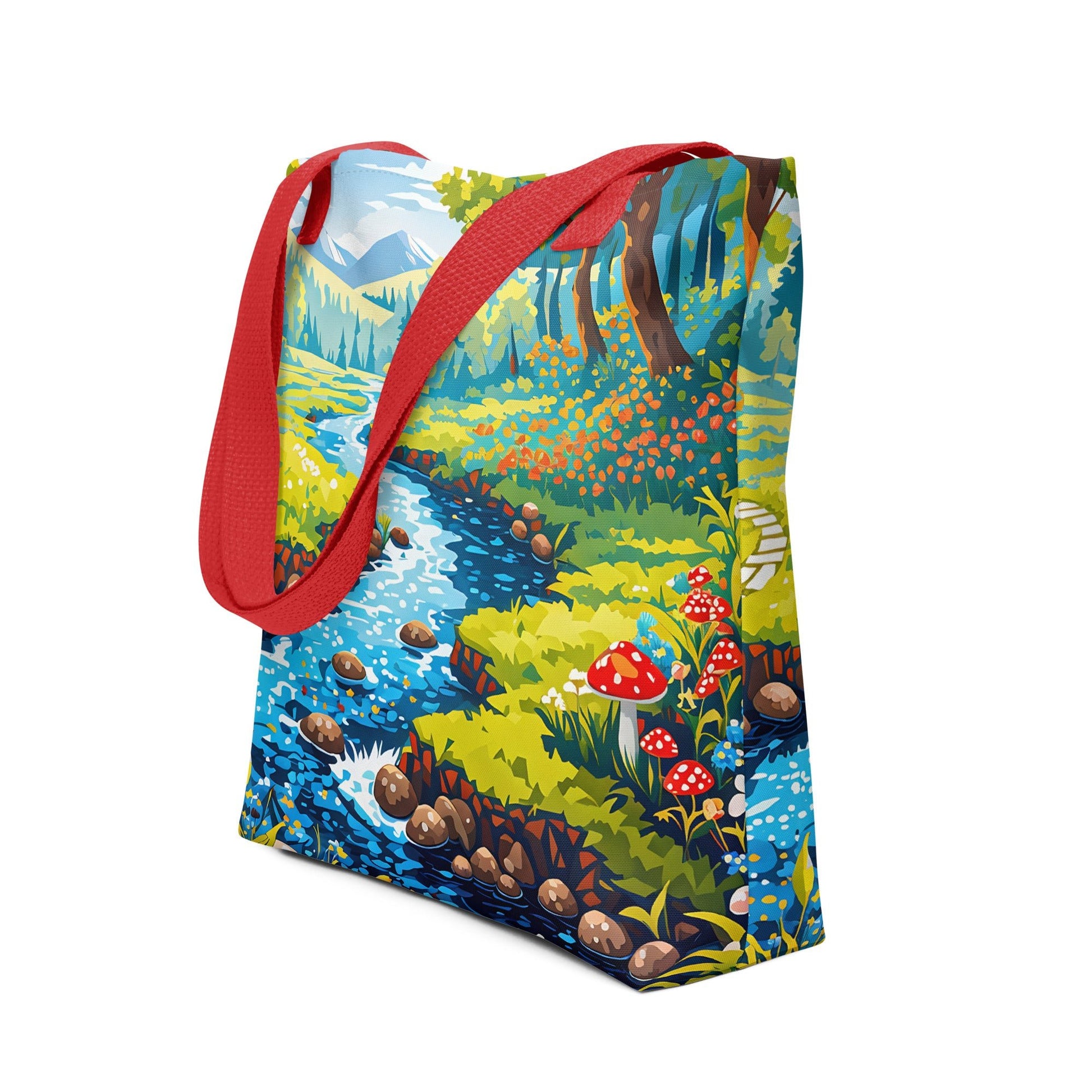 Mushrooms By The River II Tote Bag - Tote Bags - Discovery Co.