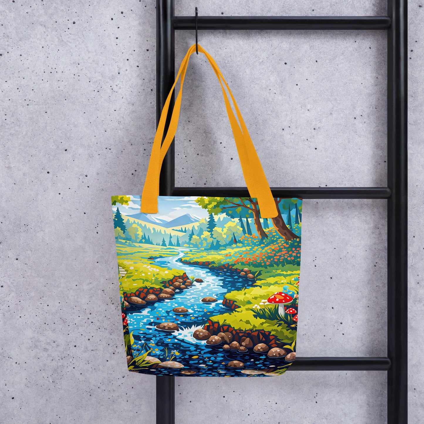 Mushrooms By The River II Tote Bag - Tote Bags - Discovery Co.