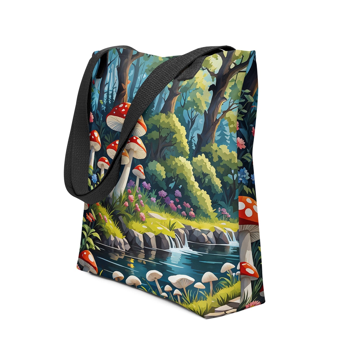 Mushrooms By The River II Tote Bag - Tote Bags - Discovery Co.