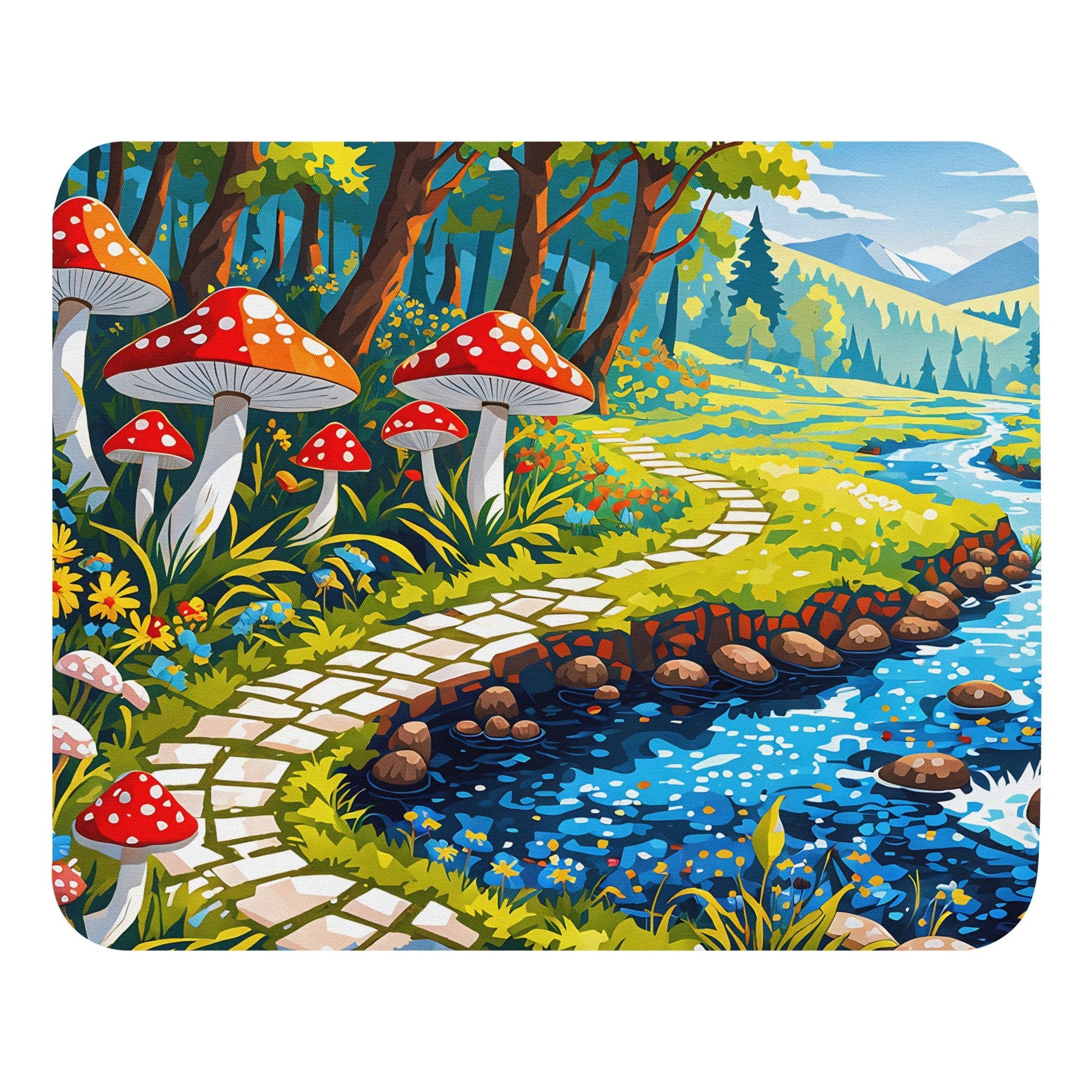 Mushrooms By The River III Mouse Pad - Mouse Pads - Discovery Co.