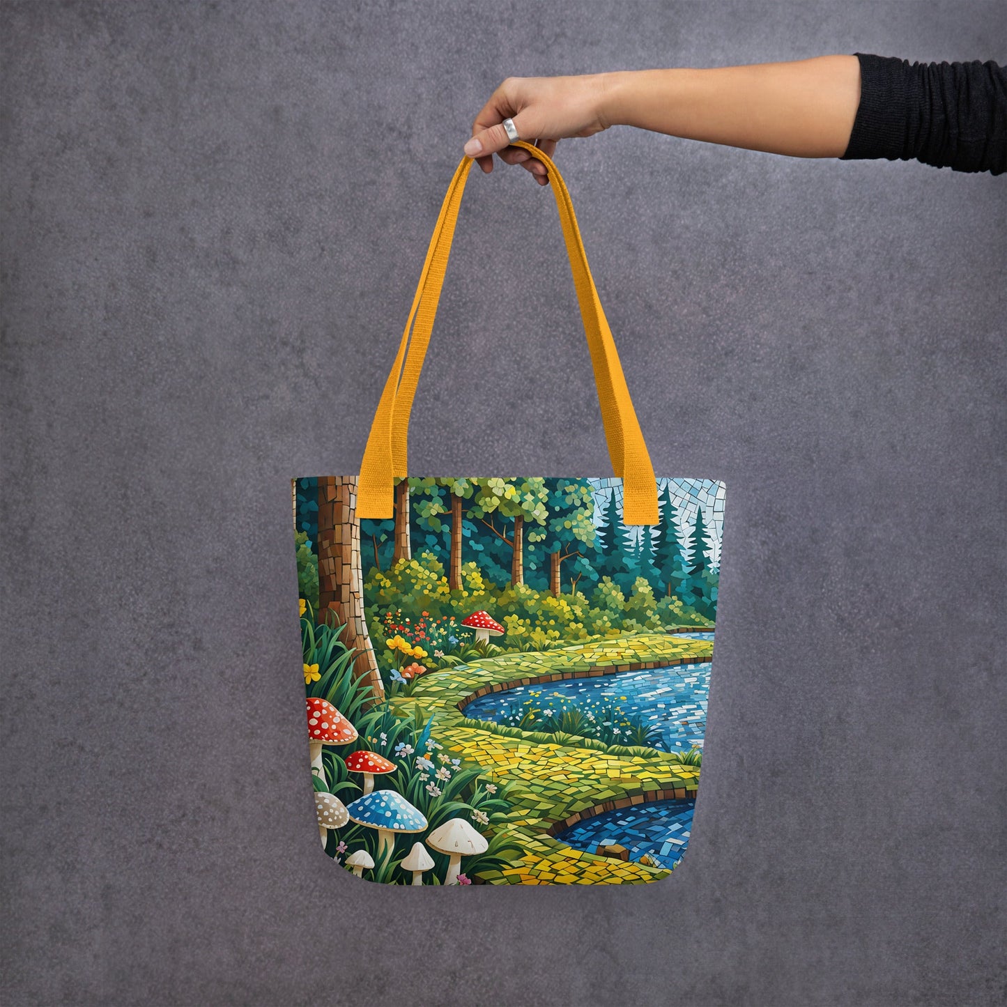 Mushrooms By The River III Tote Bag - Tote Bags - Discovery Co.