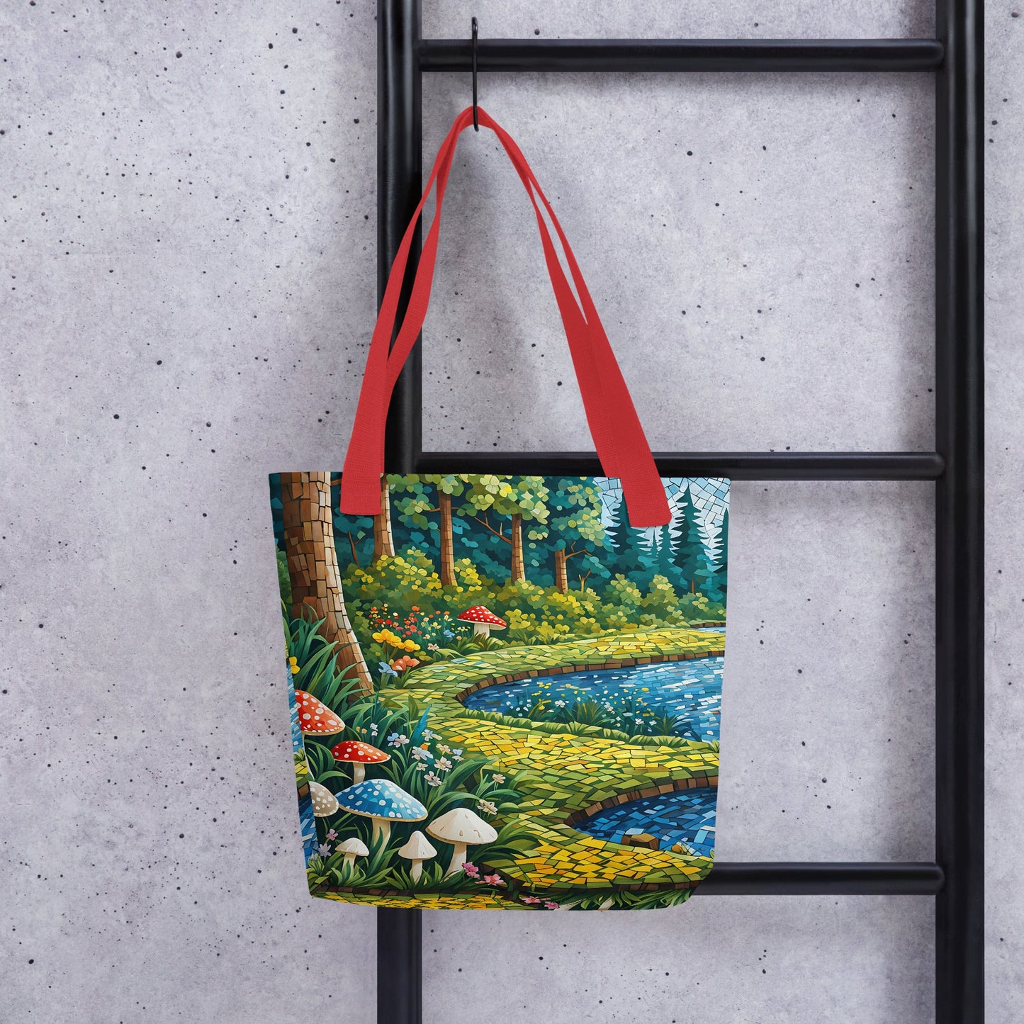Mushrooms By The River III Tote Bag - Tote Bags - Discovery Co.