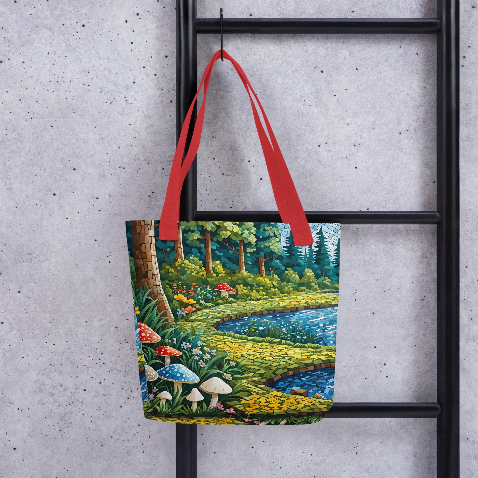 Mushrooms By The River III Tote Bag - Tote Bags - Discovery Co.