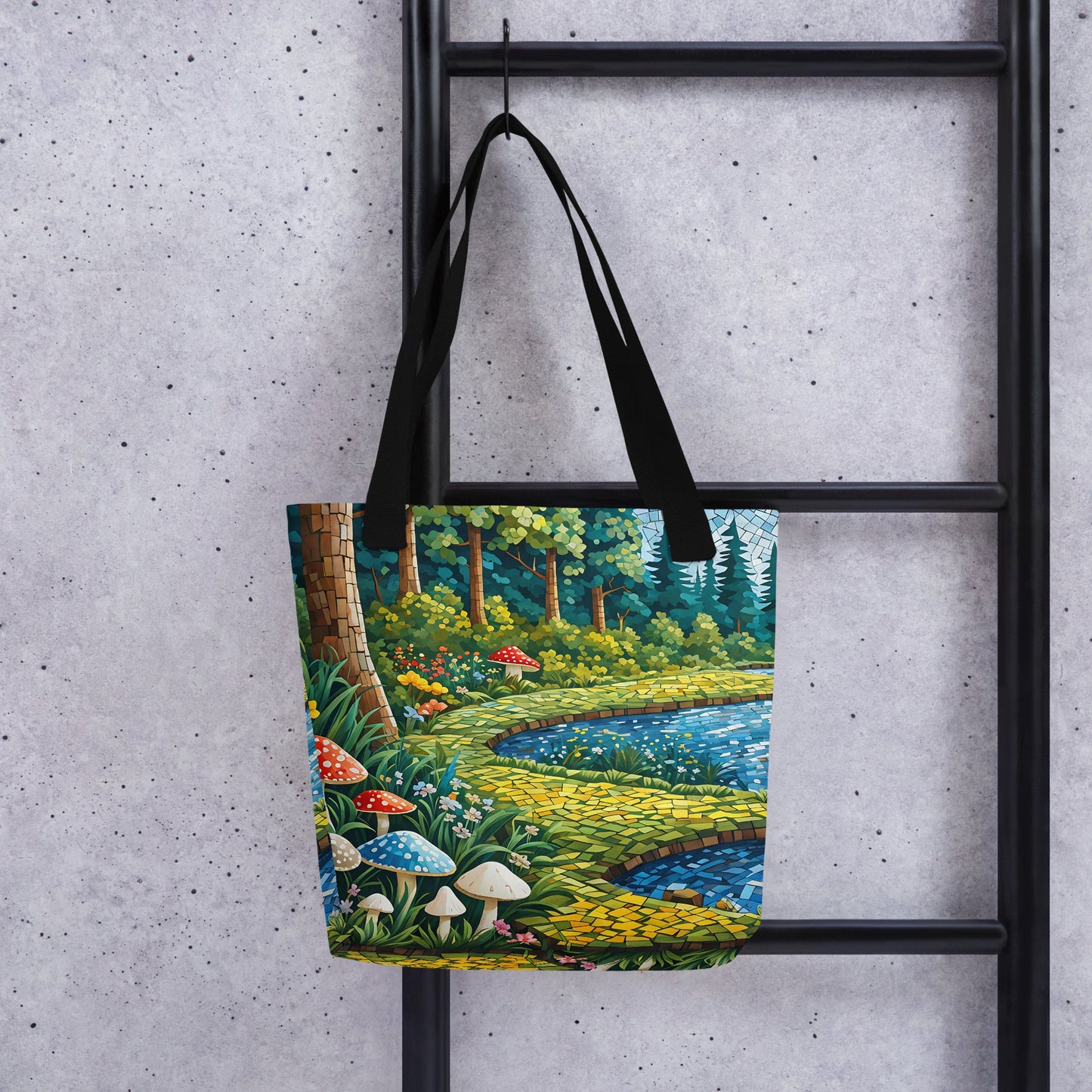 Mushrooms By The River III Tote Bag - Tote Bags - Discovery Co.