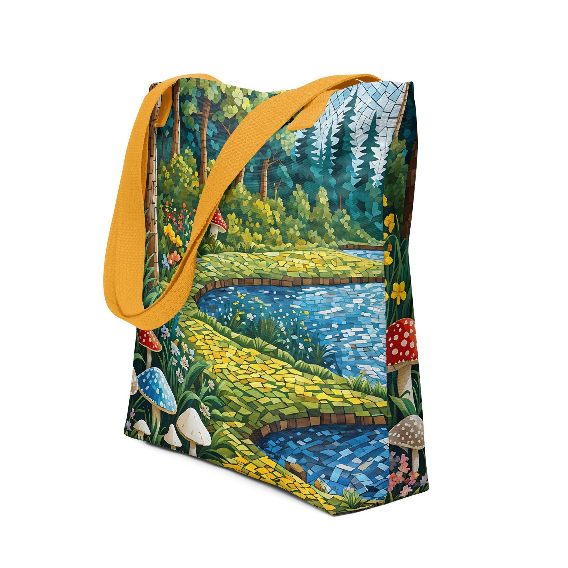 Mushrooms By The River III Tote Bag - Tote Bags - Discovery Co.