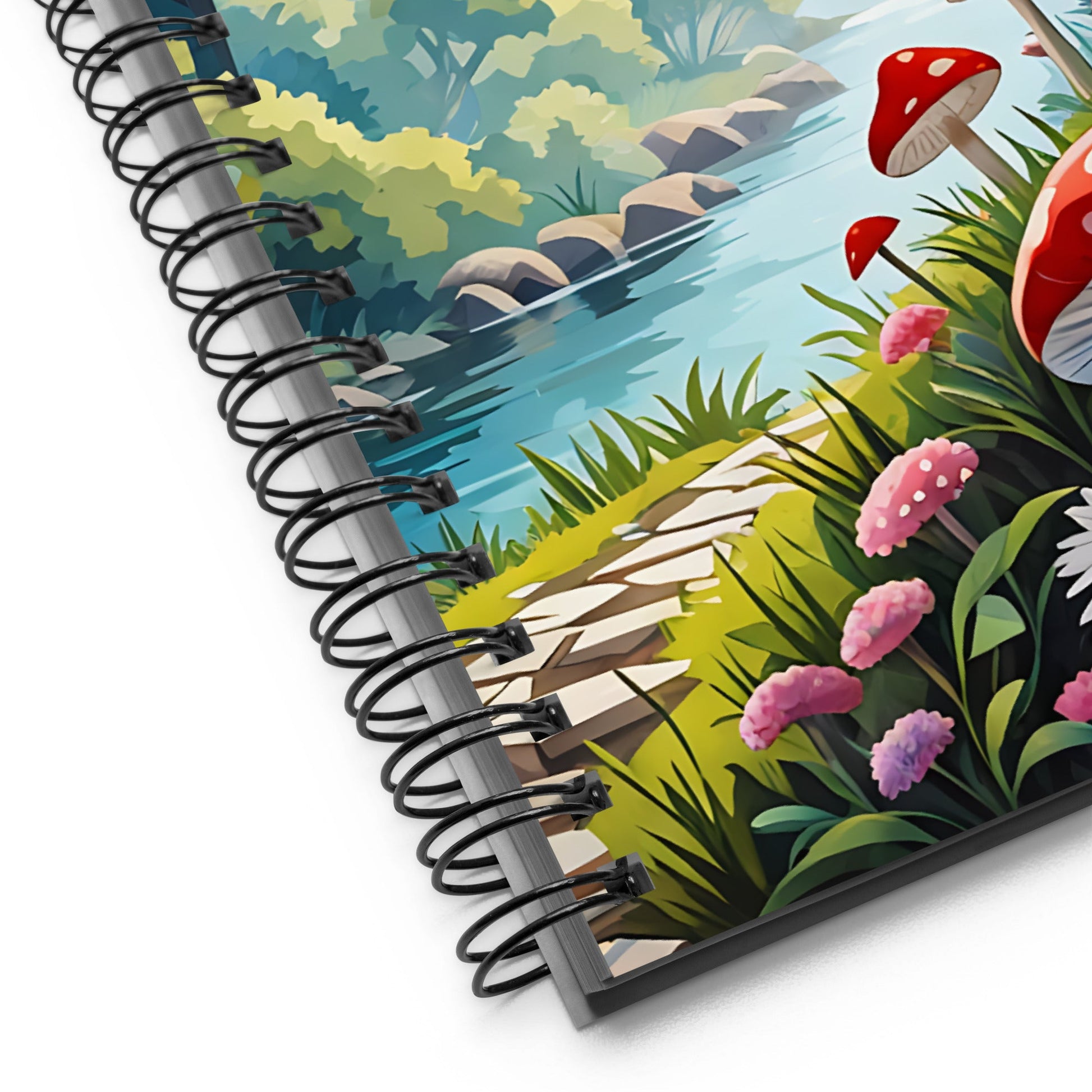 Mushrooms By The River Spiral Notebook - Spiral Notebooks - Discovery Co.