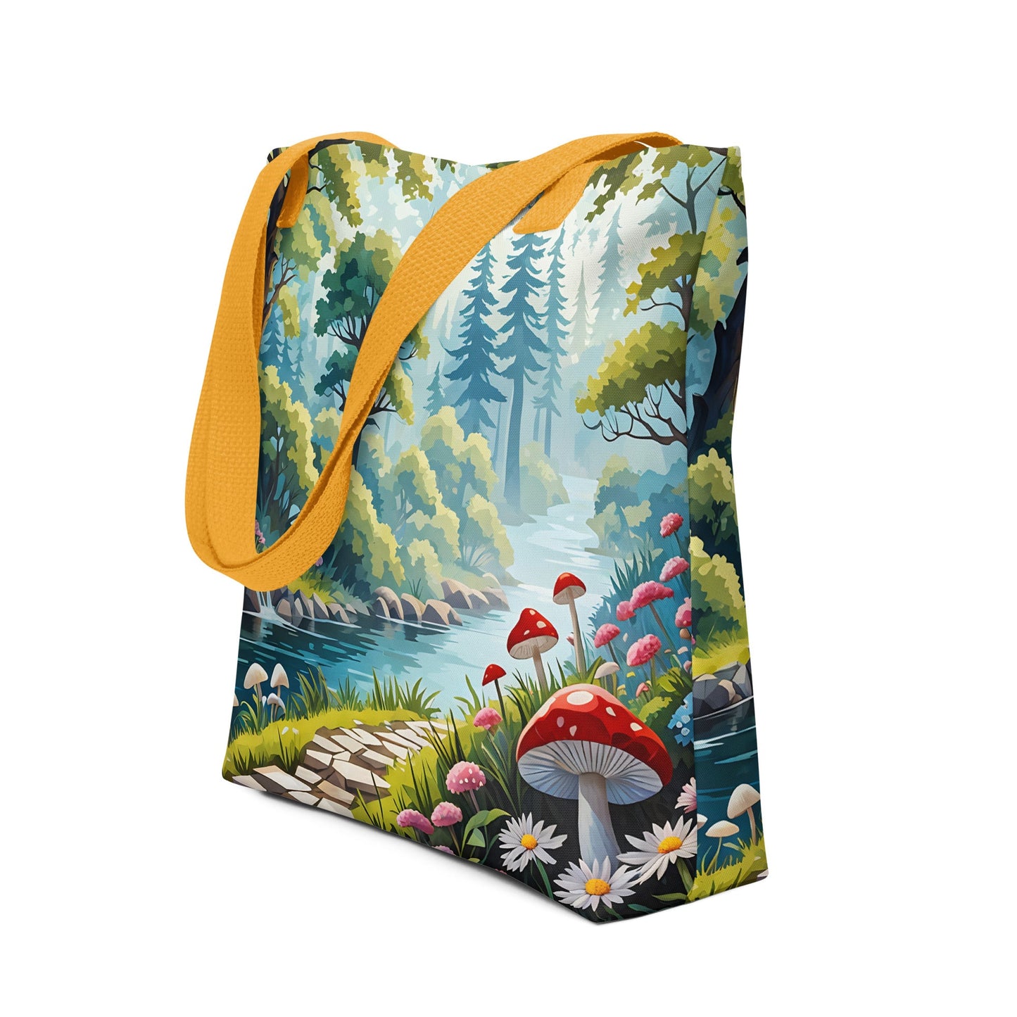 Mushrooms By The River Tote Bag - Tote Bags - Discovery Co.