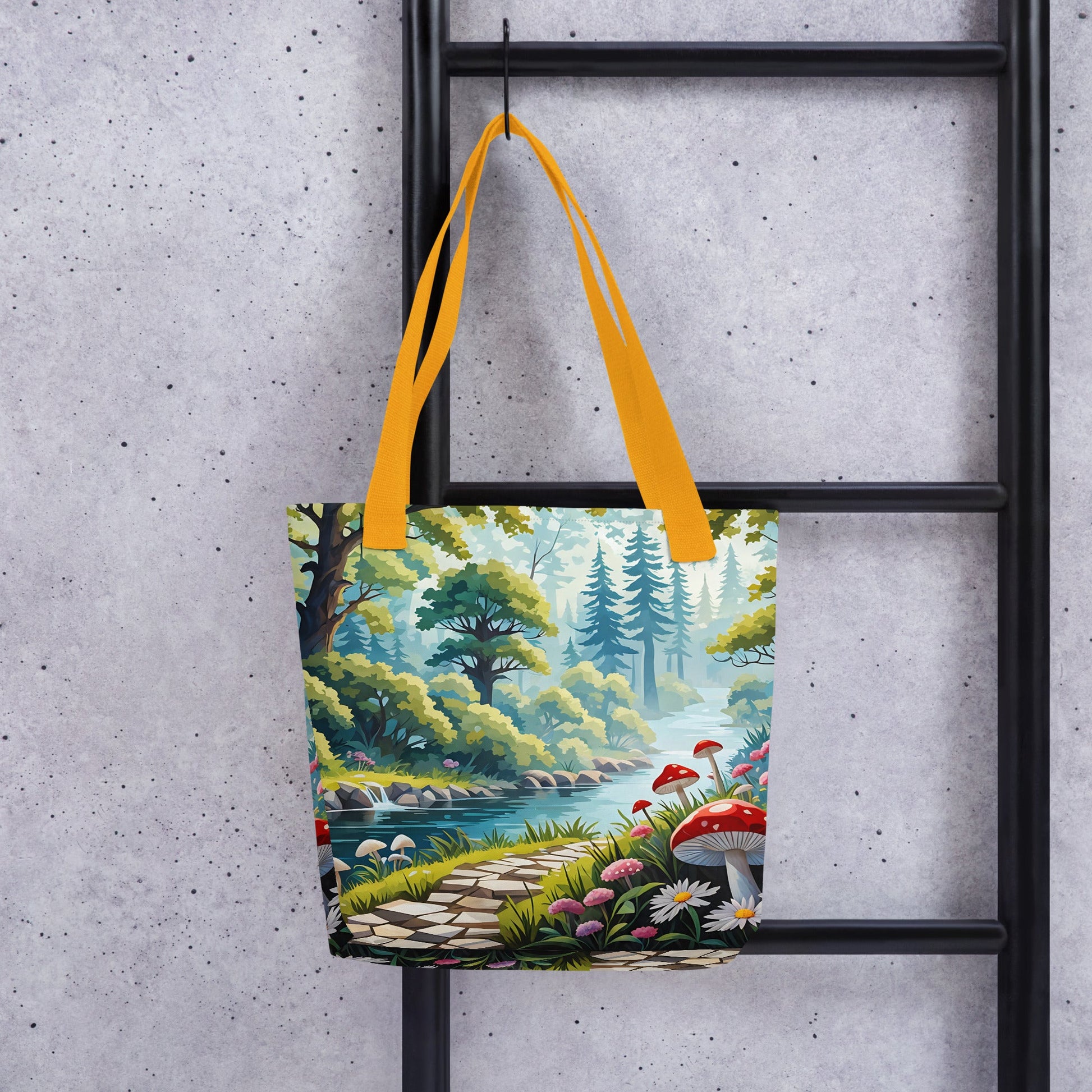 Mushrooms By The River Tote Bag - Tote Bags - Discovery Co.