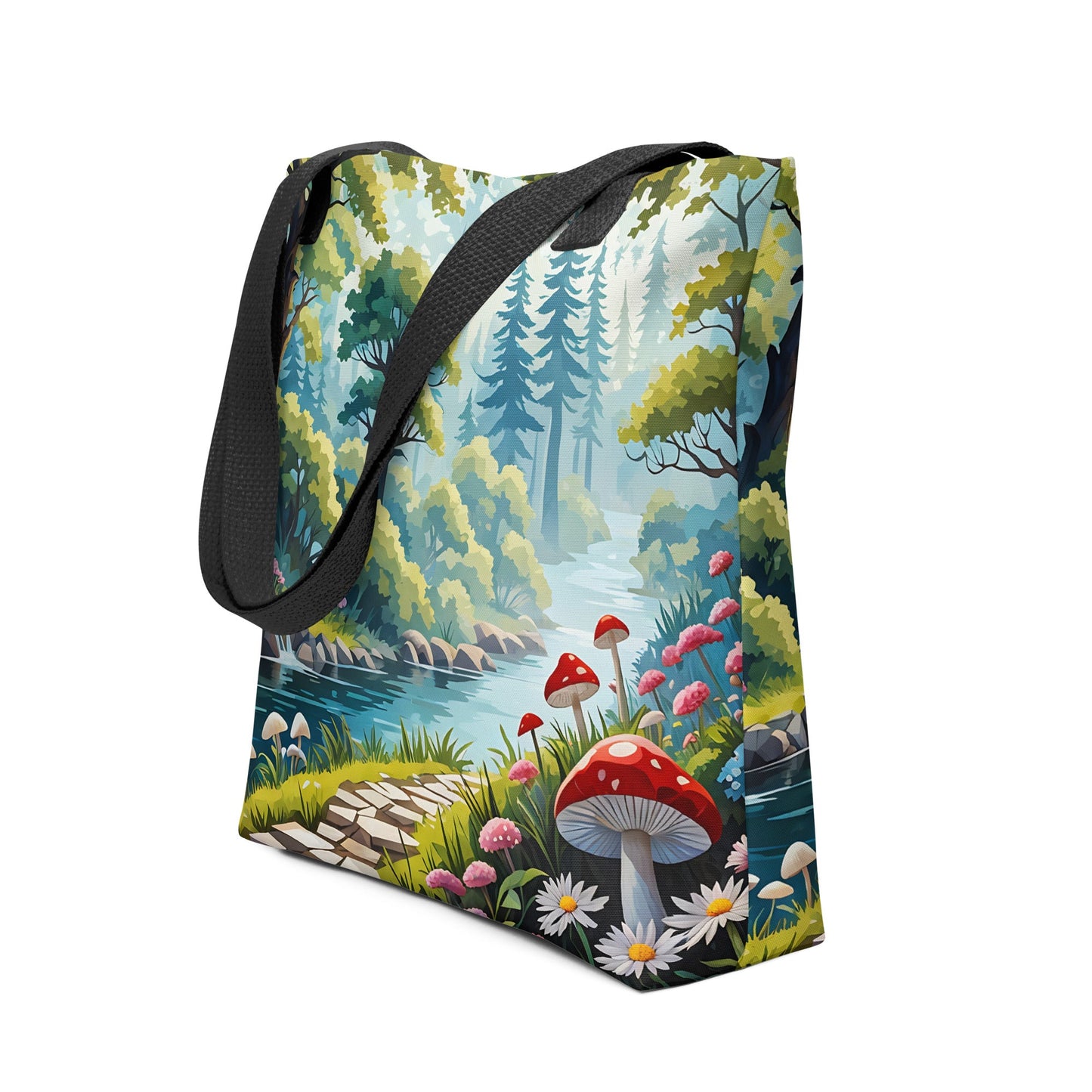 Mushrooms By The River Tote Bag - Tote Bags - Discovery Co.