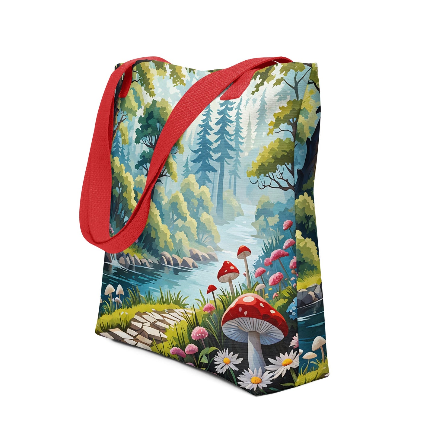 Mushrooms By The River Tote Bag - Tote Bags - Discovery Co.