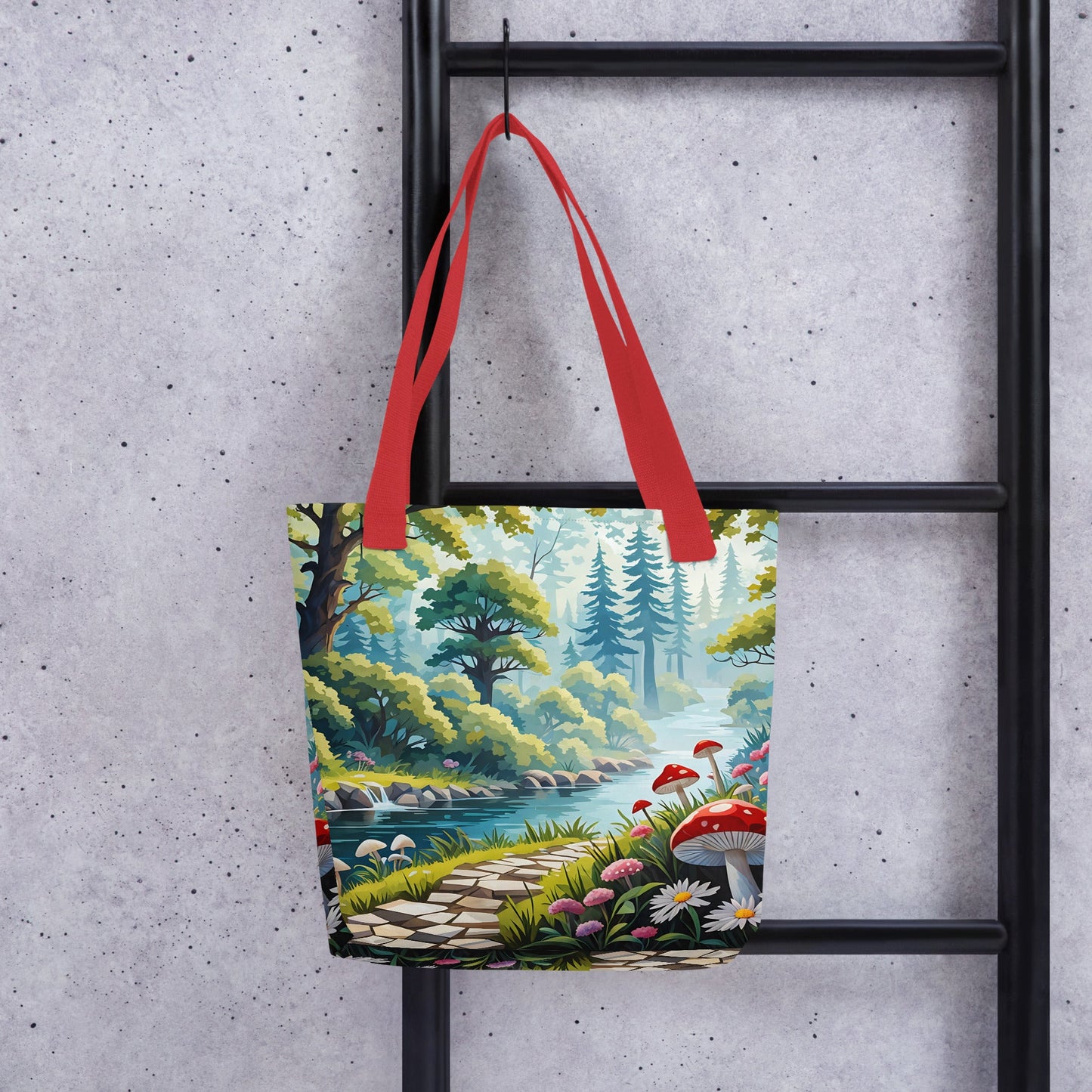 Mushrooms By The River Tote Bag - Tote Bags - Discovery Co.