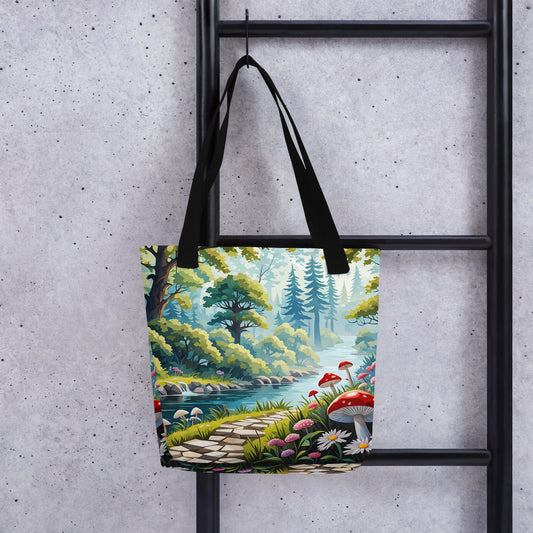 Mushrooms By The River Tote Bag - Tote Bags - Discovery Co.