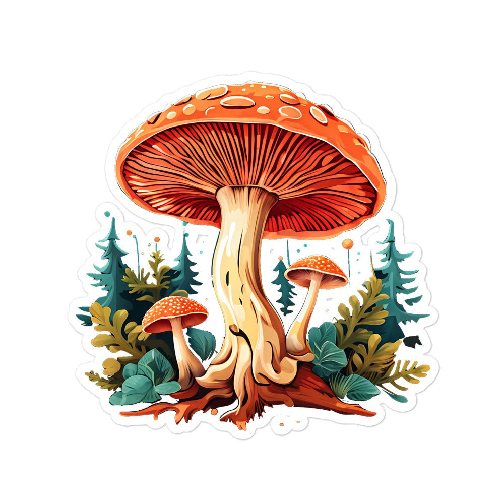 Mushrooms In The Forest Bubble-free Stickers - Stickers - Discovery Co.