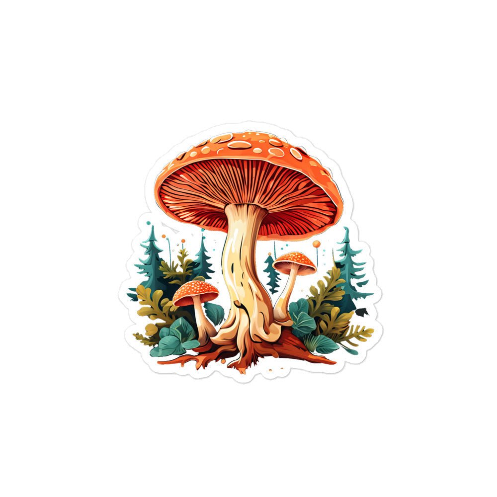 Mushrooms In The Forest Bubble-free Stickers - Stickers - Discovery Co.