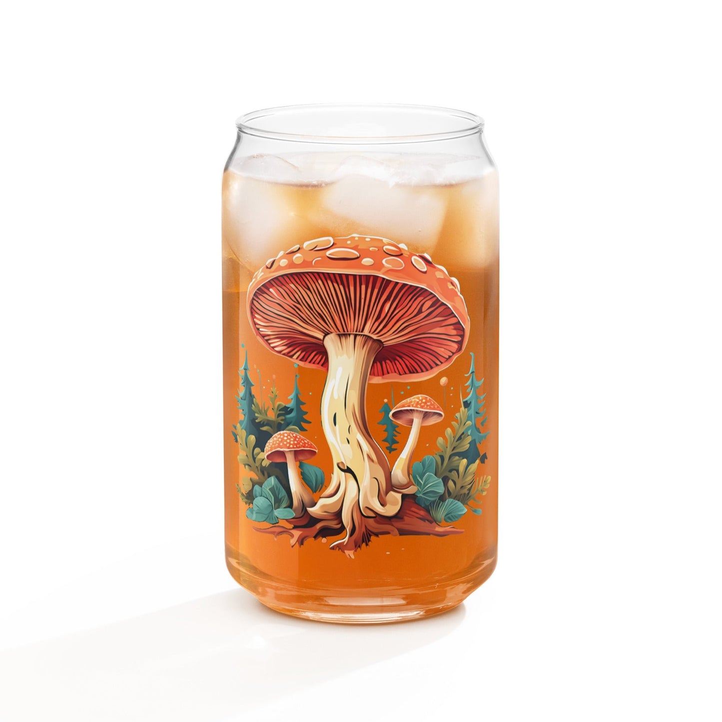 Mushrooms In The Forest Can-Shaped Glass - Can-Shaped Glass - Discovery Co.