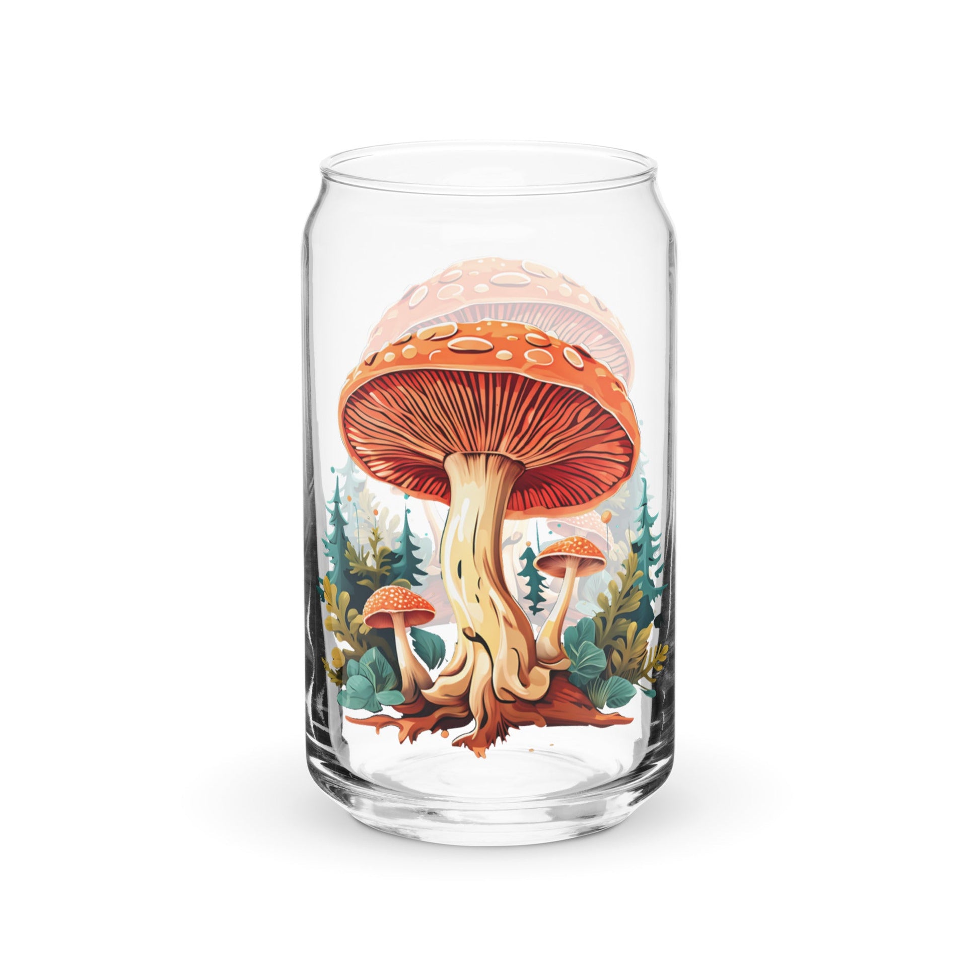 Mushrooms In The Forest Can-shaped Glass - Can-Shaped Glass - Discovery Co.