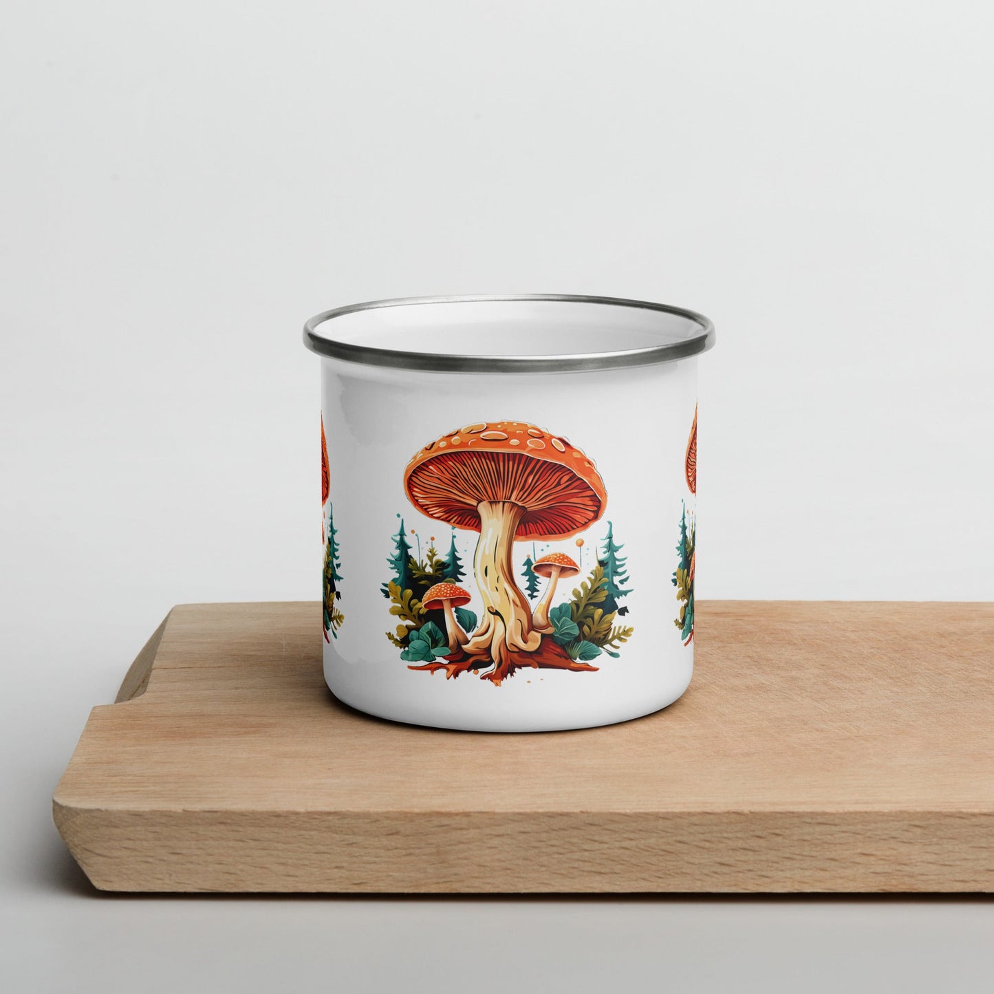 Mushrooms In The Forest Enamel Mug (12 oz) - Mugs - Discovery Co.