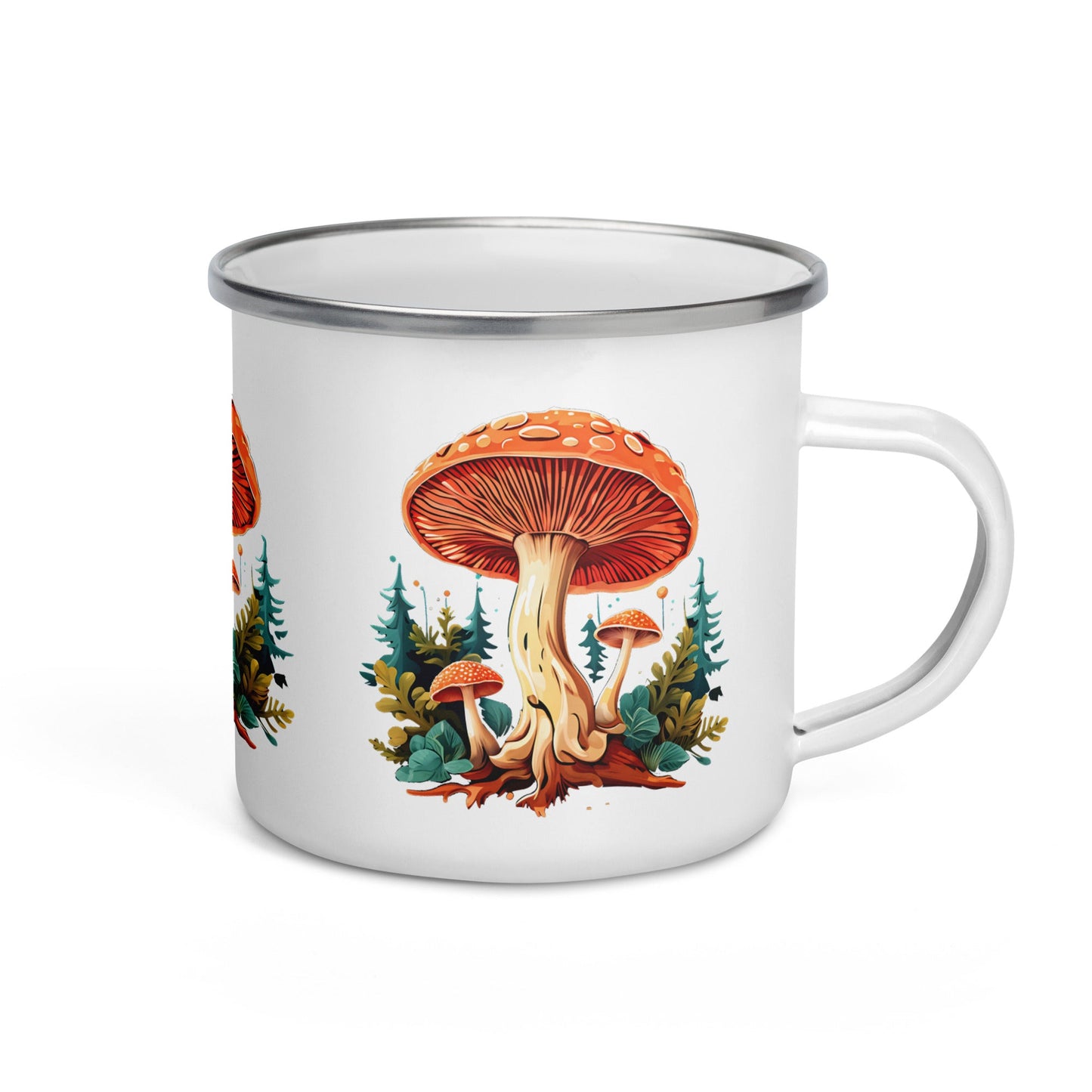 Mushrooms In The Forest Enamel Mug (12 oz) - Mugs - Discovery Co.