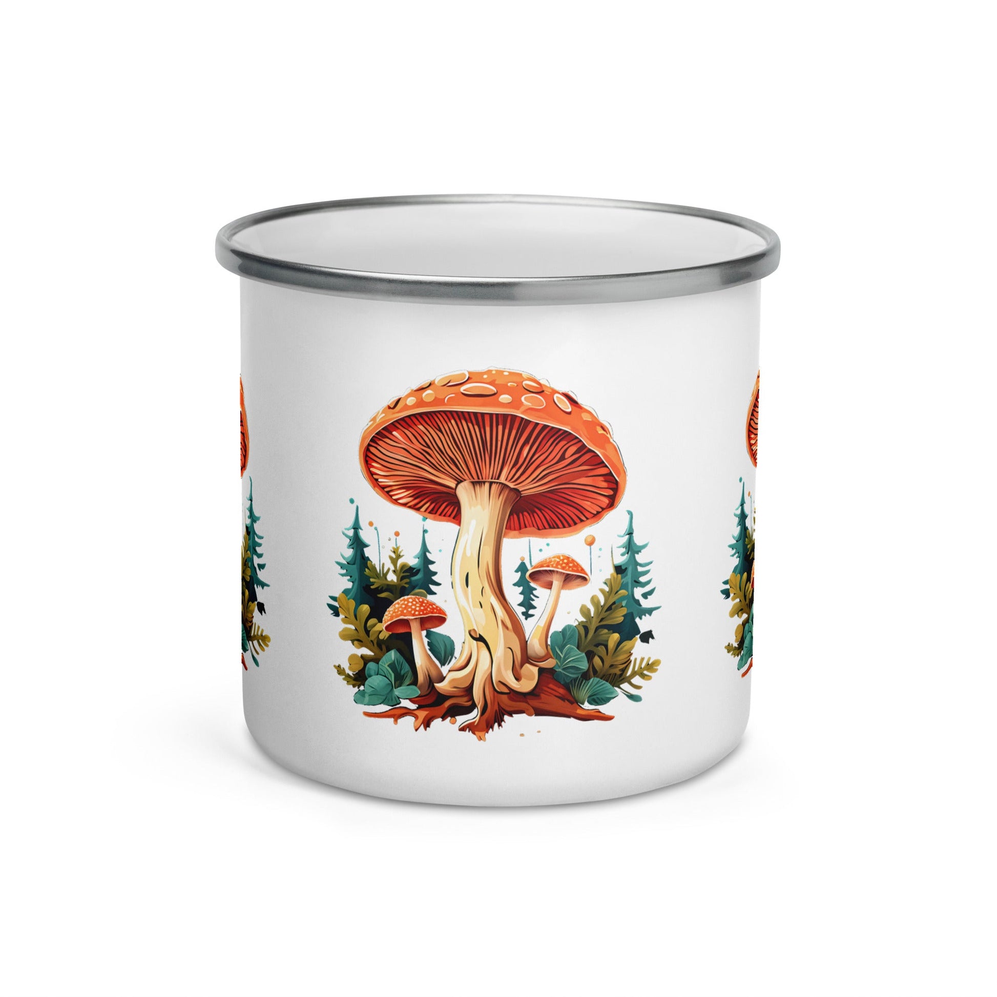 Mushrooms In The Forest Enamel Mug (12 oz) - Mugs - Discovery Co.