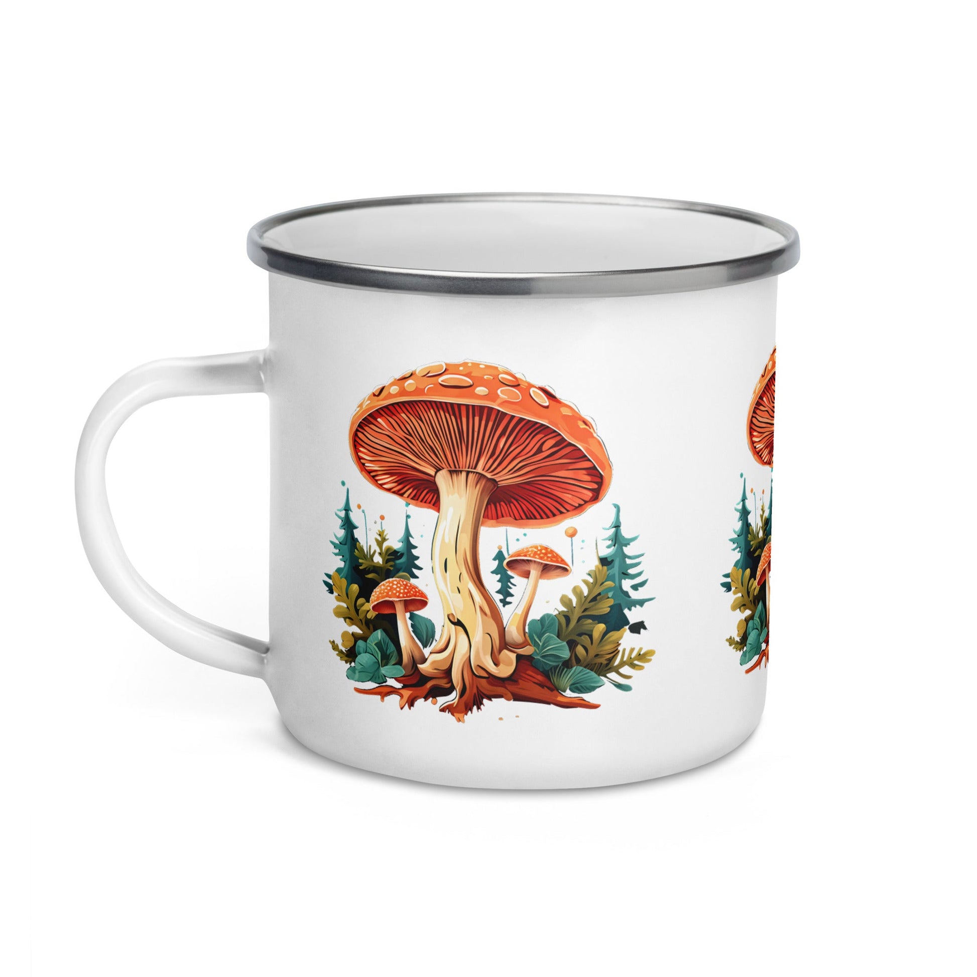 Mushrooms In The Forest Enamel Mug (12 oz) - Mugs - Discovery Co.