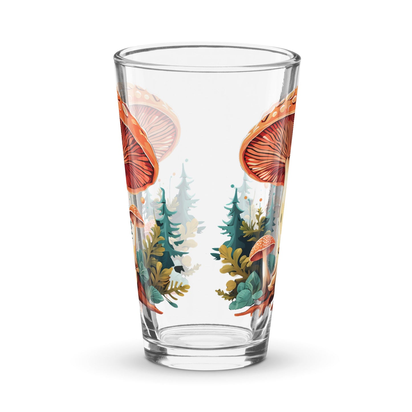 Mushrooms In The Forest Pint Glass (16 oz) - Beer Glass - Discovery Co.