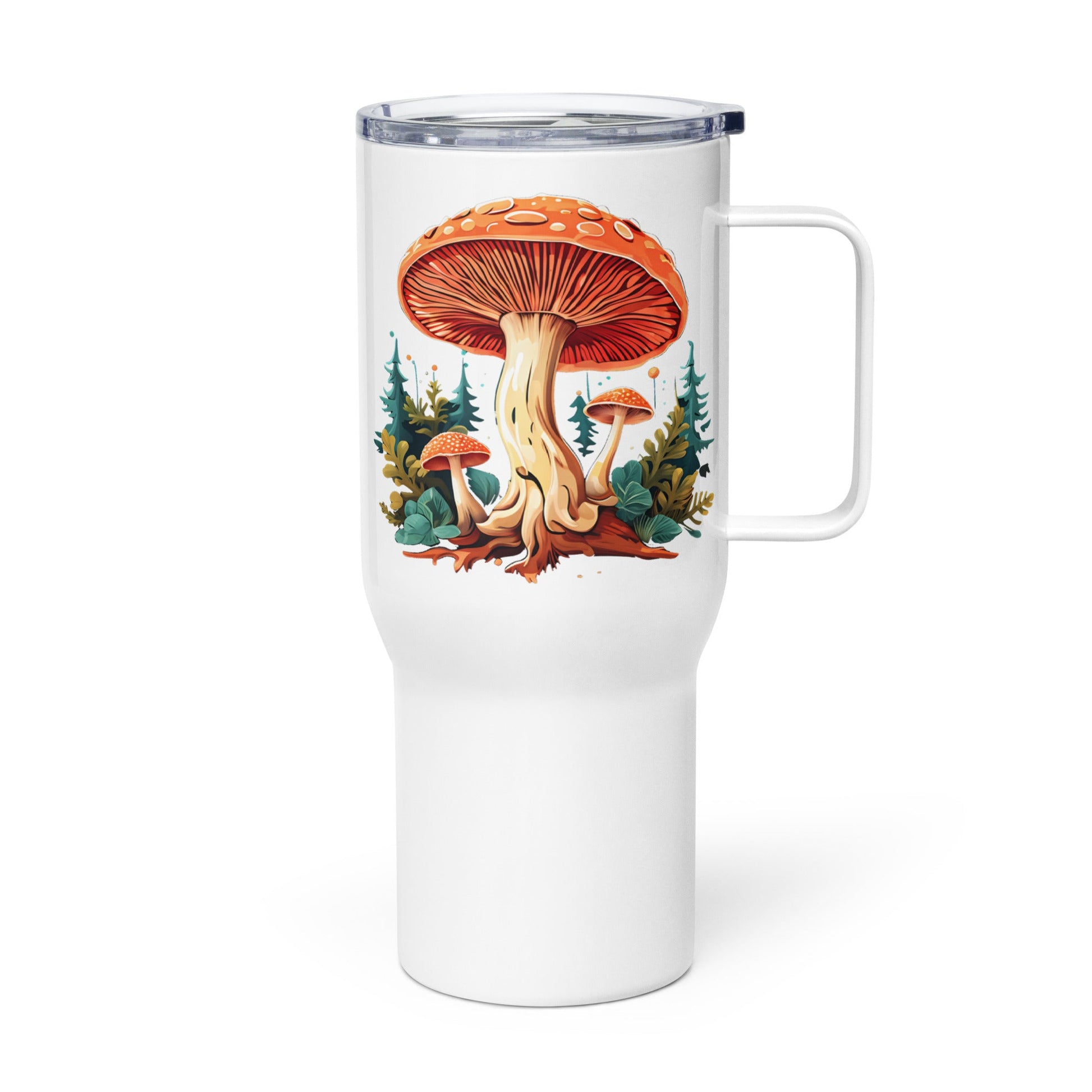 Mushrooms In The Forest Stainless Steel Travel Mug (25 oz) - Travel Mug - Discovery Co.