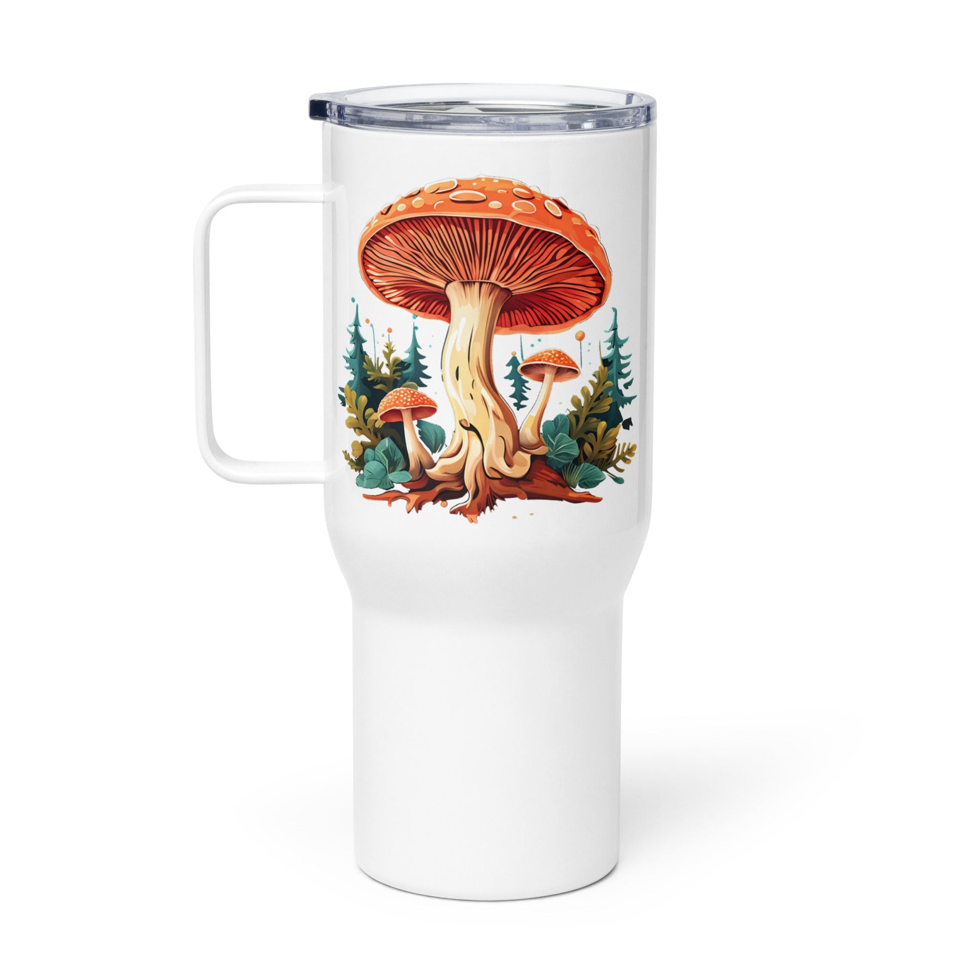 Mushrooms In The Forest Stainless Steel Travel Mug (25 oz) - Travel Mug - Discovery Co.