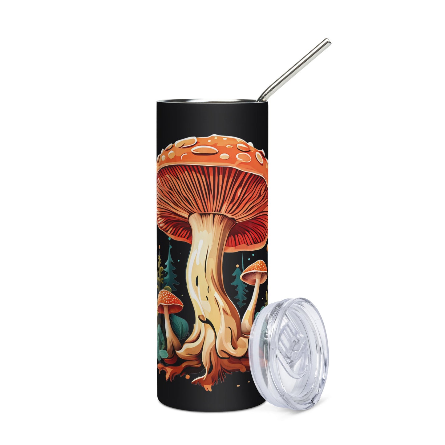 Mushrooms In The Forest Stainless Steel Tumbler - Steel Tumbler - Discovery Co.