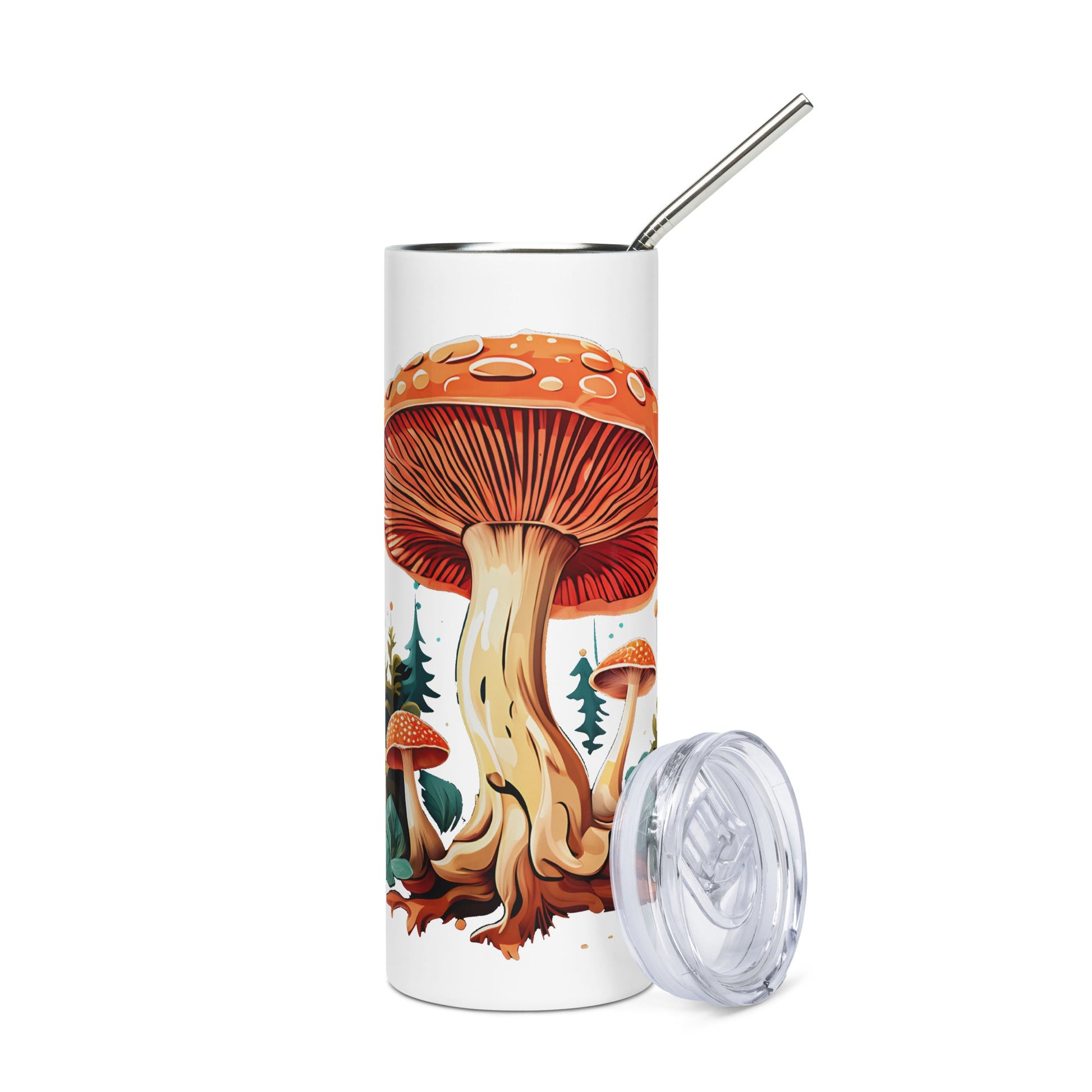 Mushrooms In The Forest Stainless Steel Tumbler - Steel Tumbler - Discovery Co.